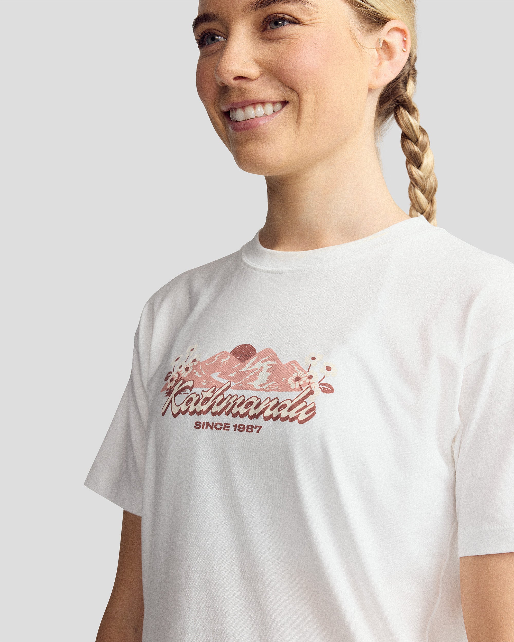 Women’s Mt Cook Lily Organic Cotton T-Shirt - White - Image 4