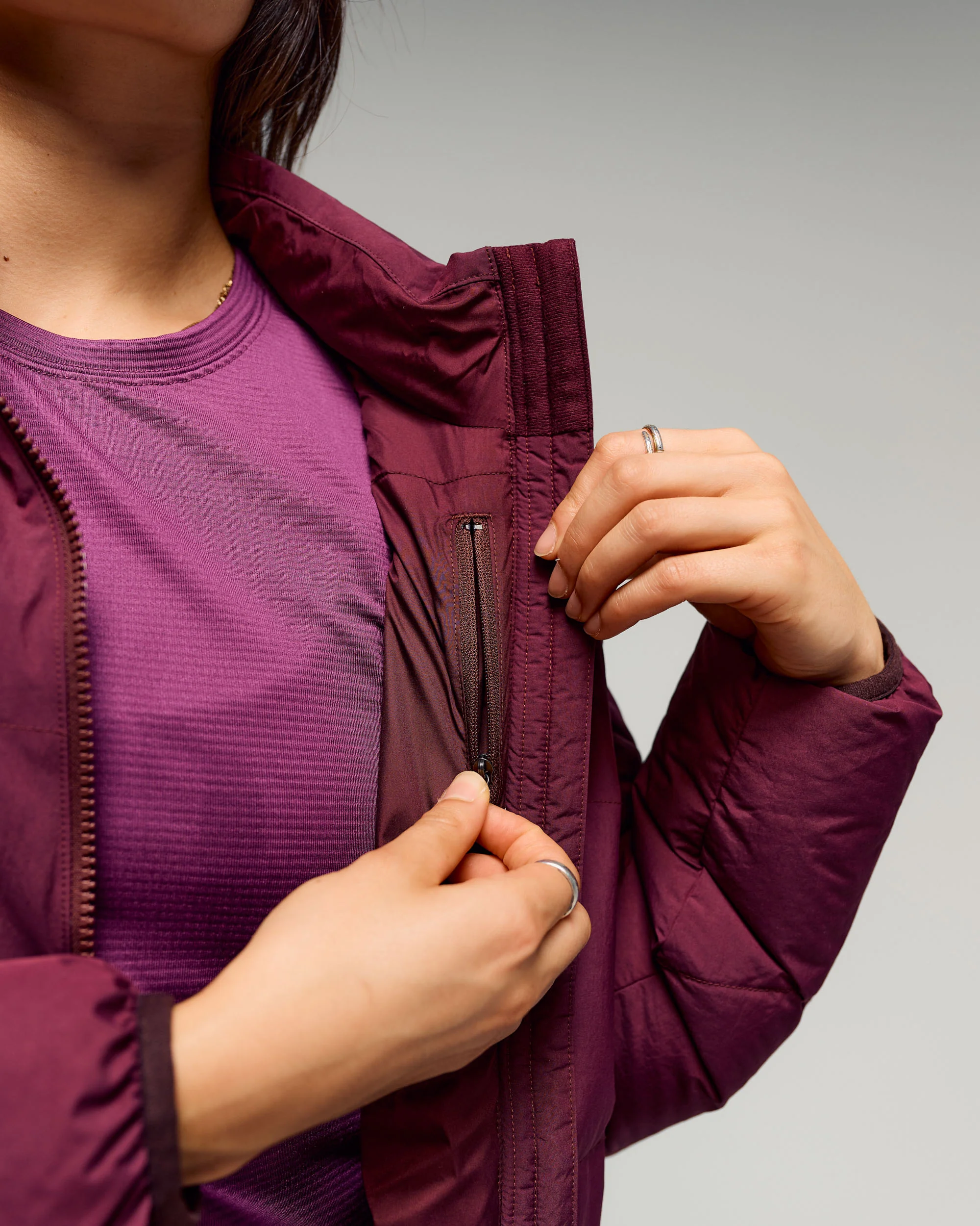 Women's Retreat Down Jacket - Mulberry - Image 5