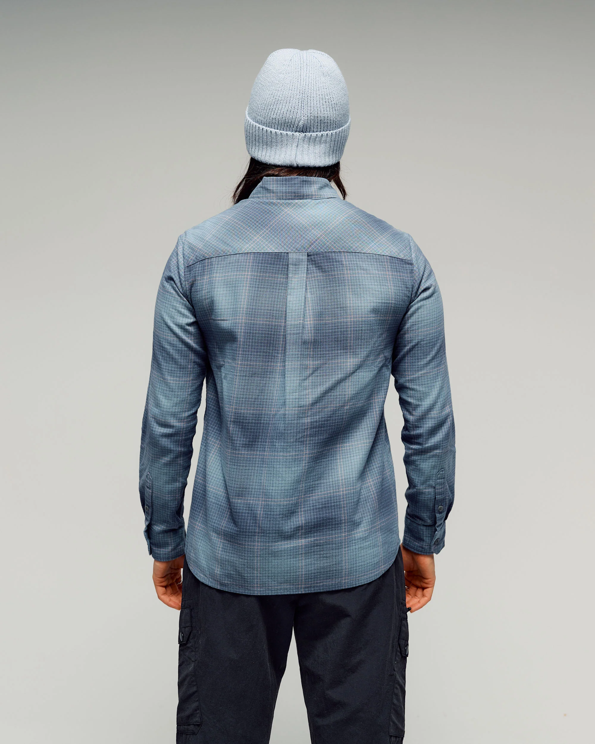Women's Retreat Fyfe Long Sleeve Shirt -  Mid Blue/Dust Plaid - Image 3