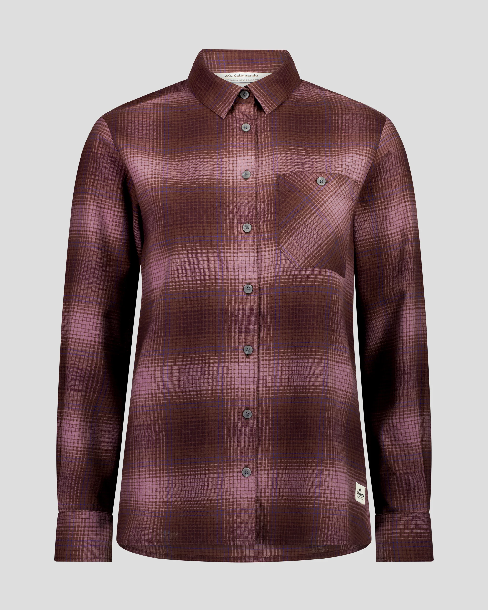 Women's Retreat Fyfe Long Sleeve Shirt -  Mulberry/Dark Thistle Plaid - Image 4