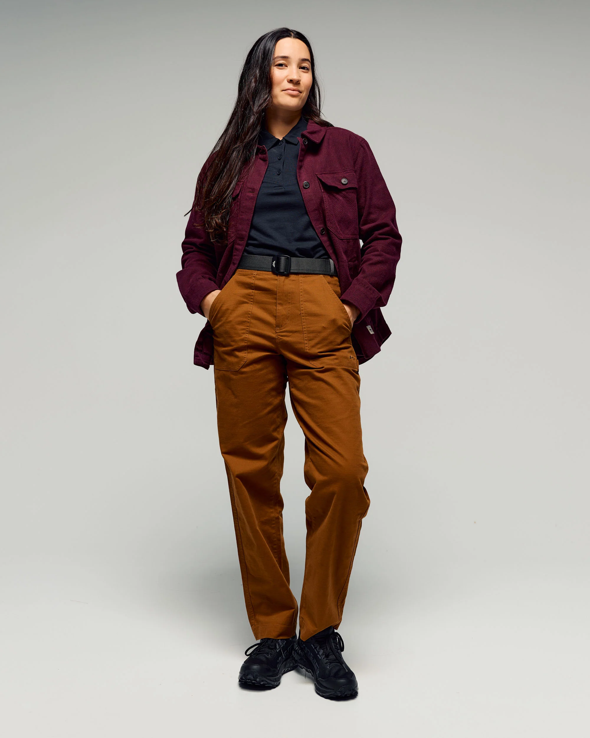 Women's Retreat Huntly Long Sleeve Overshirt -  Mulberry - Image 2