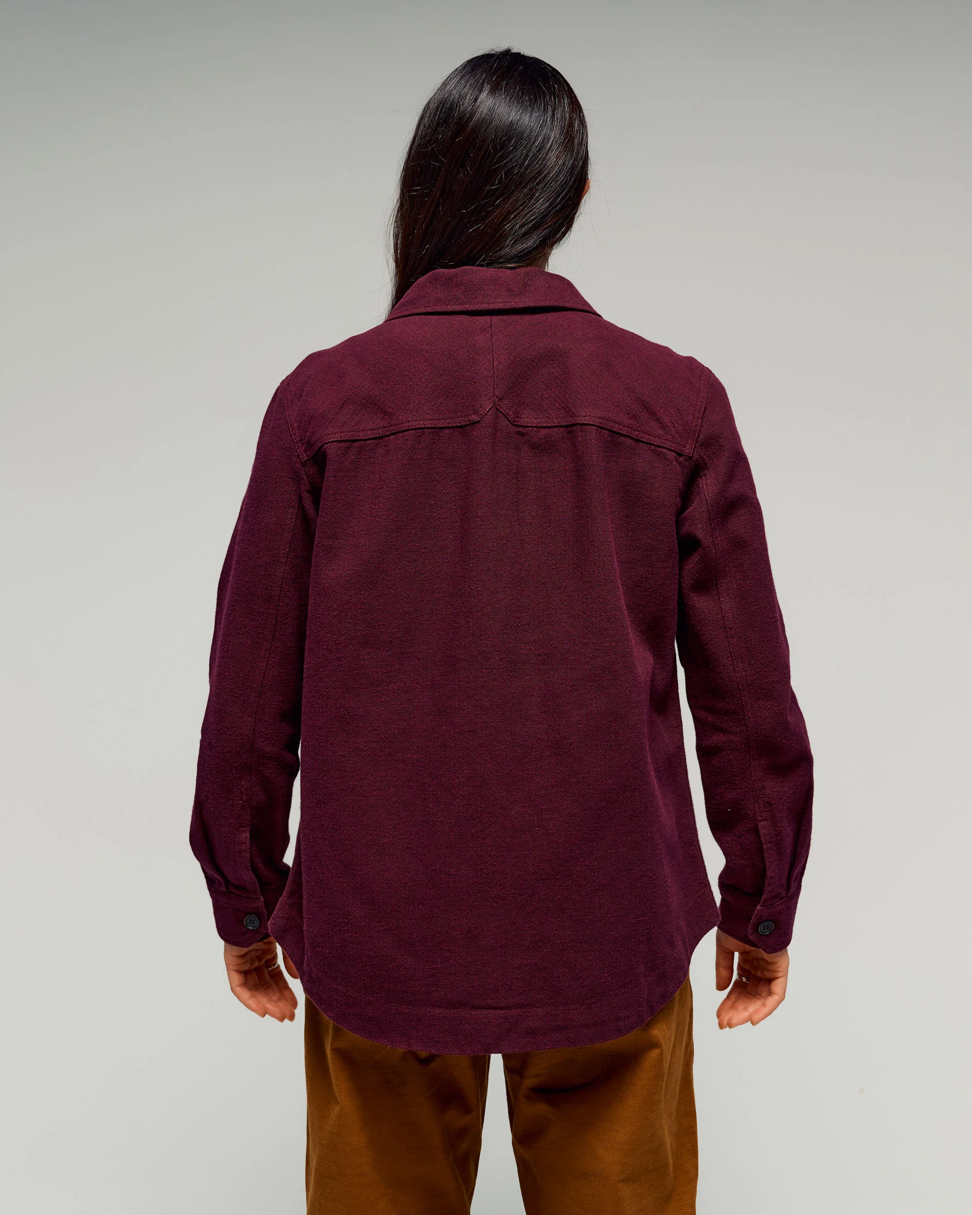 Women's Retreat Huntly Long Sleeve Overshirt -  Mulberry - Image 3