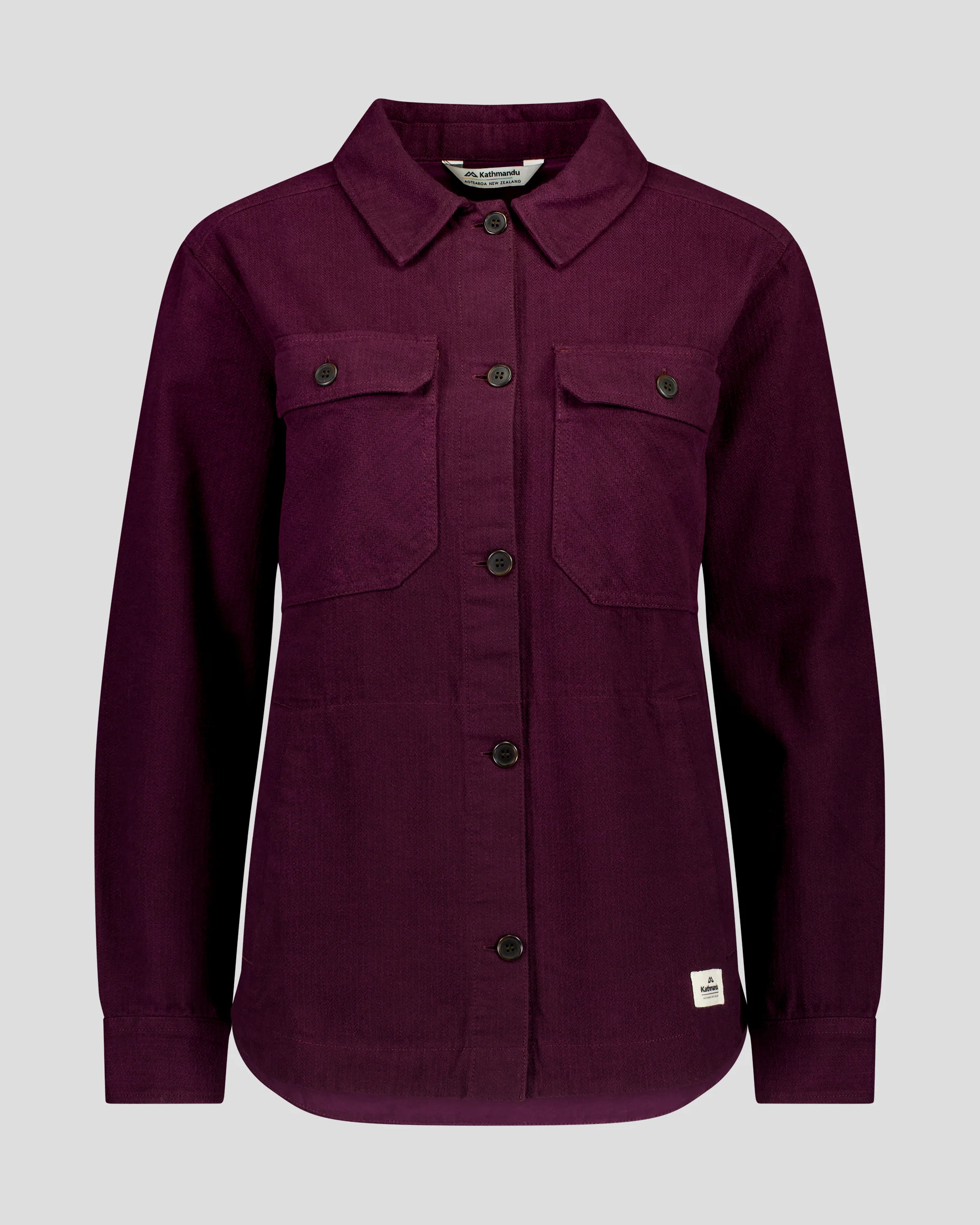 Women's Retreat Huntly Long Sleeve Overshirt -  Mulberry - Image 4