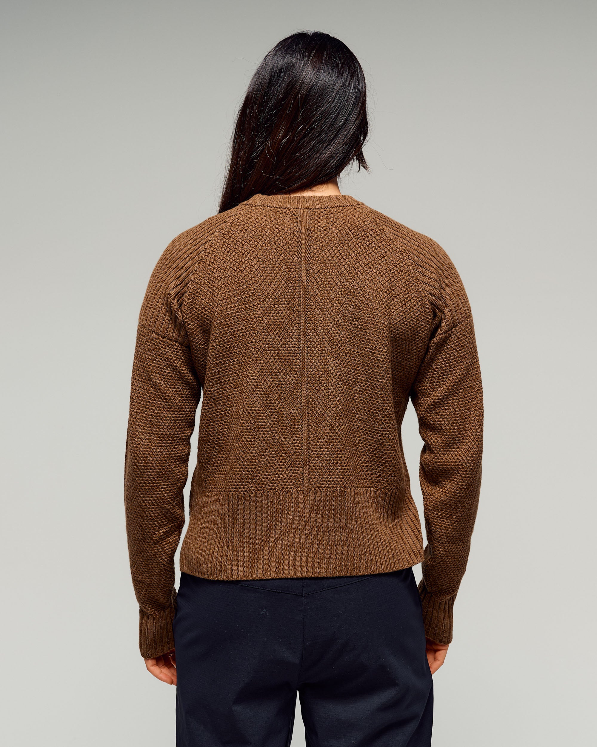 Women's Retreat Merino Blend Crew Pullover -  Jute - Image 2