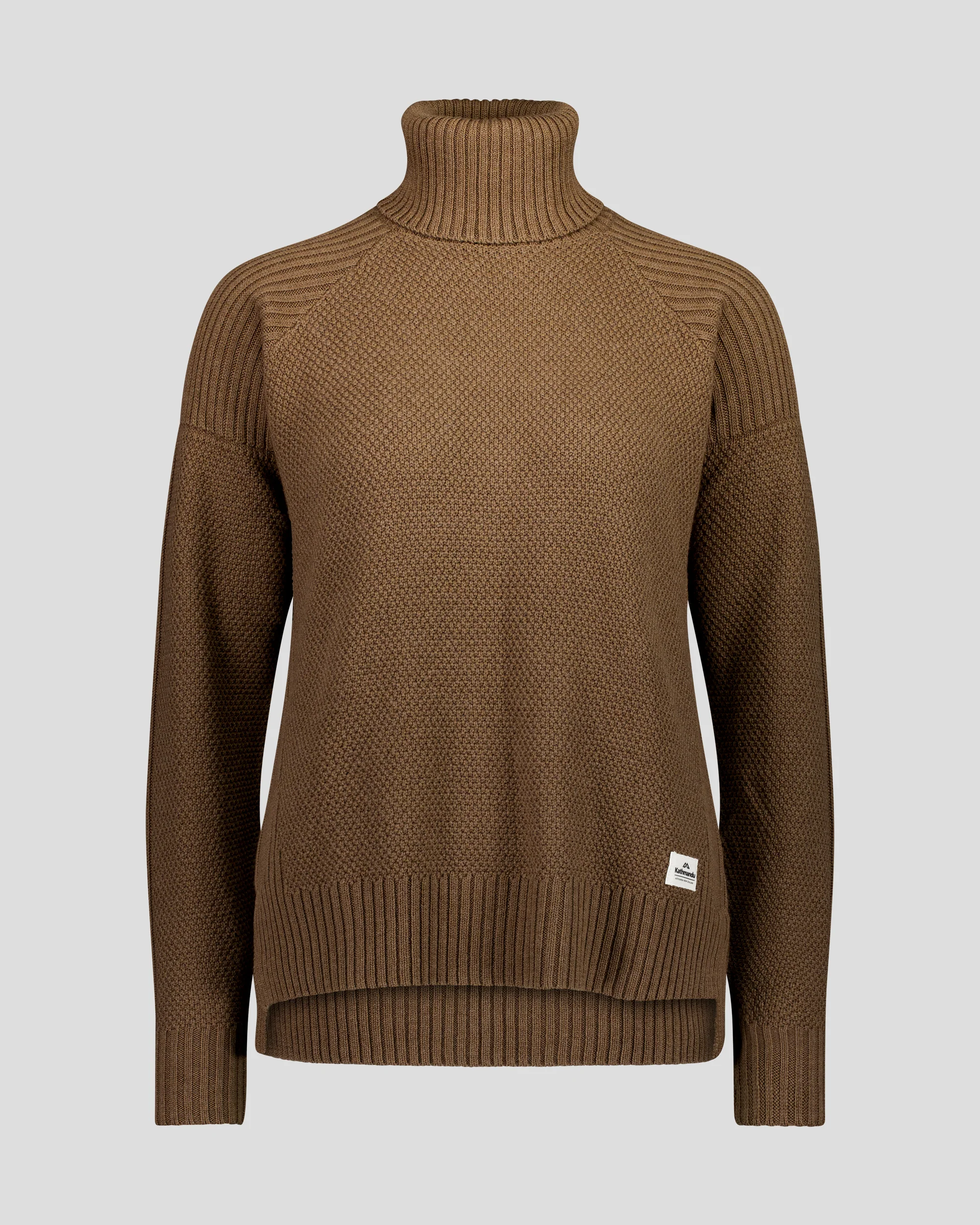 Women's Retreat Merino Blend Roll Neck Pullover -  Jute - Image 5
