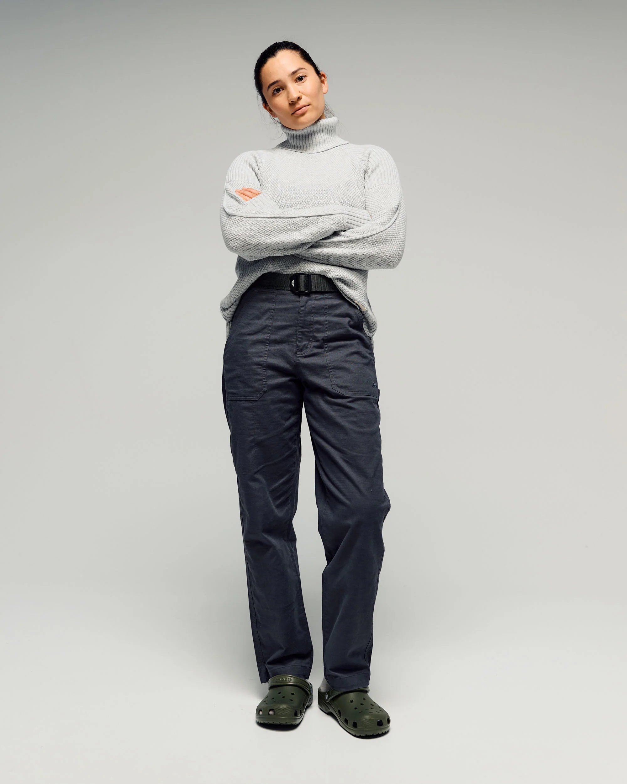 Women's Retreat Merino Blend Roll Neck Pullover -  Super Moon - Image 3