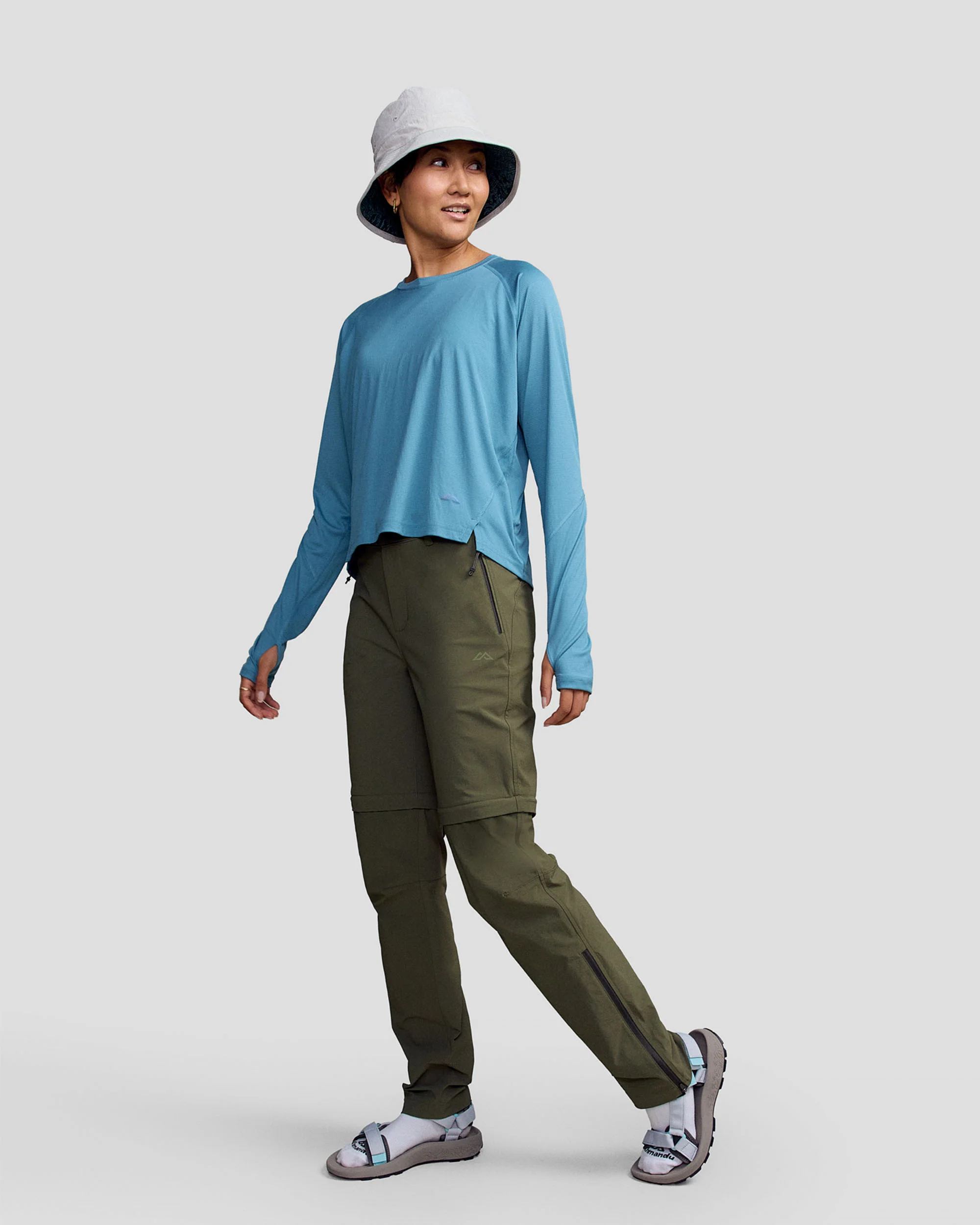 Women’s Ridge Convertible Pants - Light Moss - Image 2