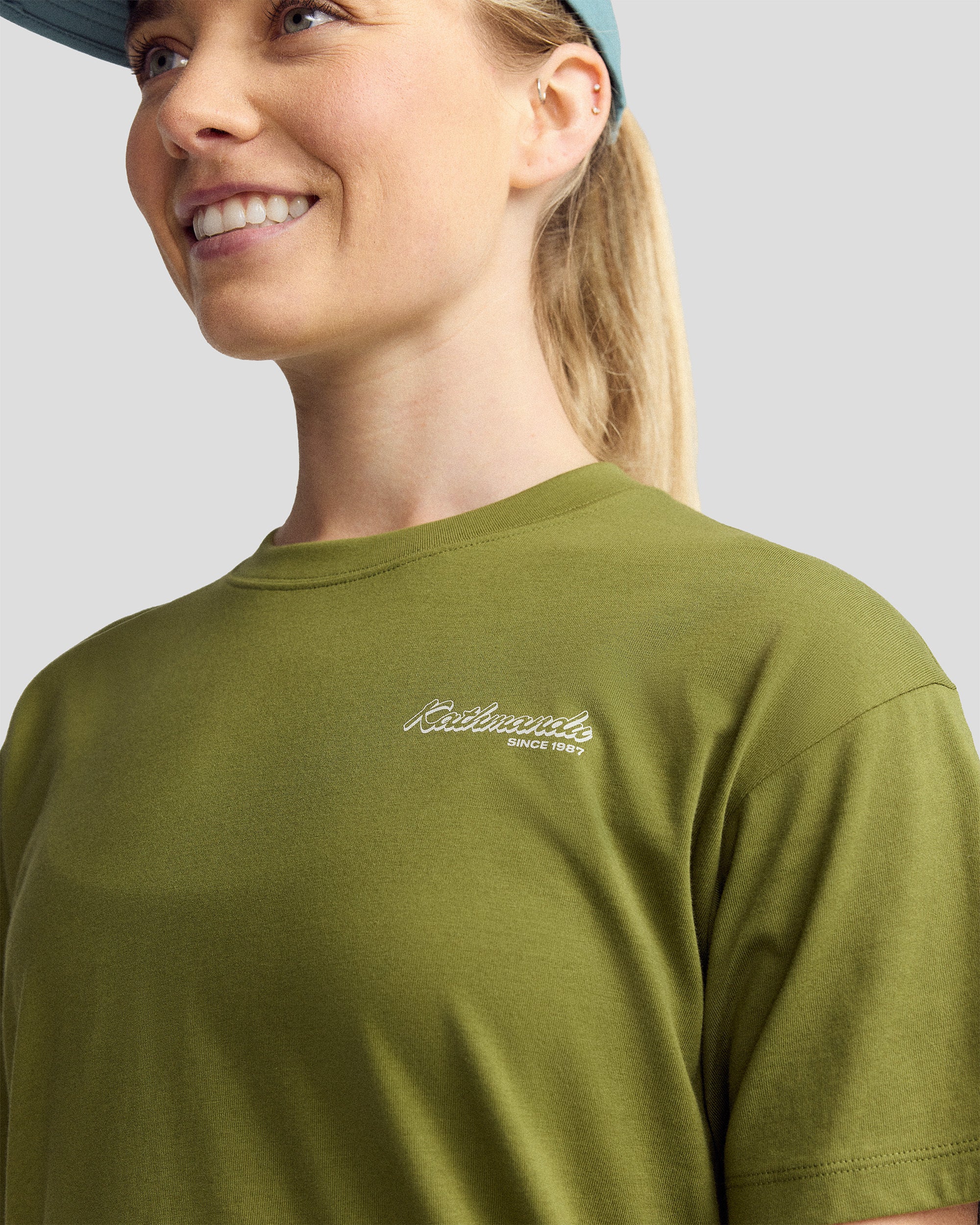 Women’s River Organic Cotton T-shirt  -  Dark Fern - Image 10