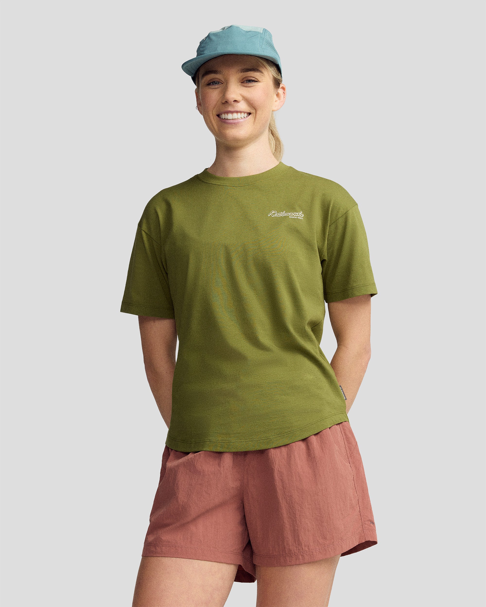 Women’s River Organic Cotton T-shirt  -  Dark Fern - Image 2