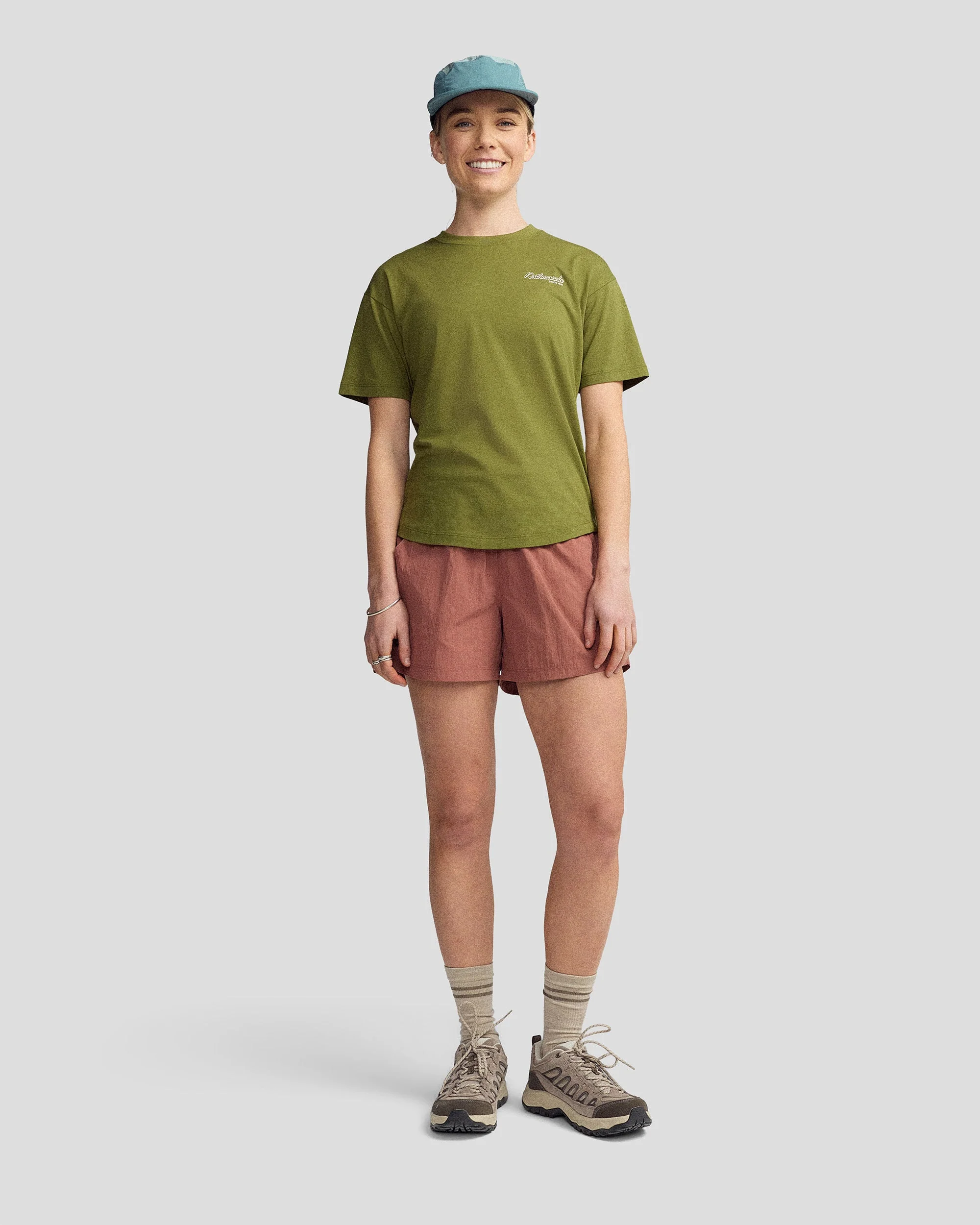 Women’s River Organic Cotton T-shirt  -  Dark Fern - Image 3