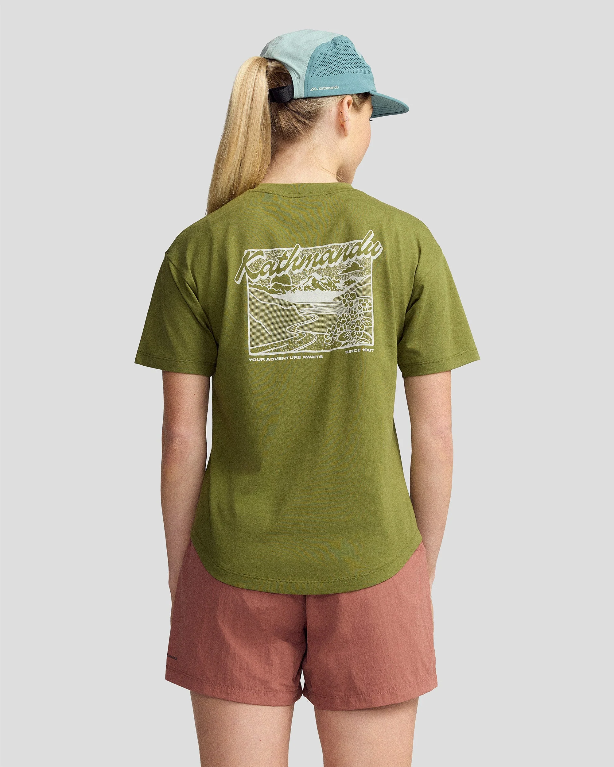 Women’s River Organic Cotton T-shirt  -  Dark Fern - Image 5