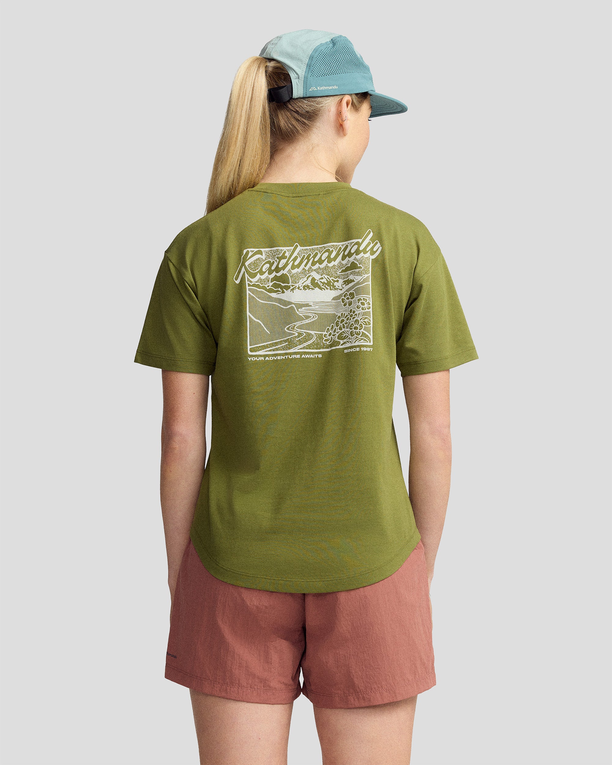 Women’s River Organic Cotton T-shirt  -  Dark Fern - Image 6