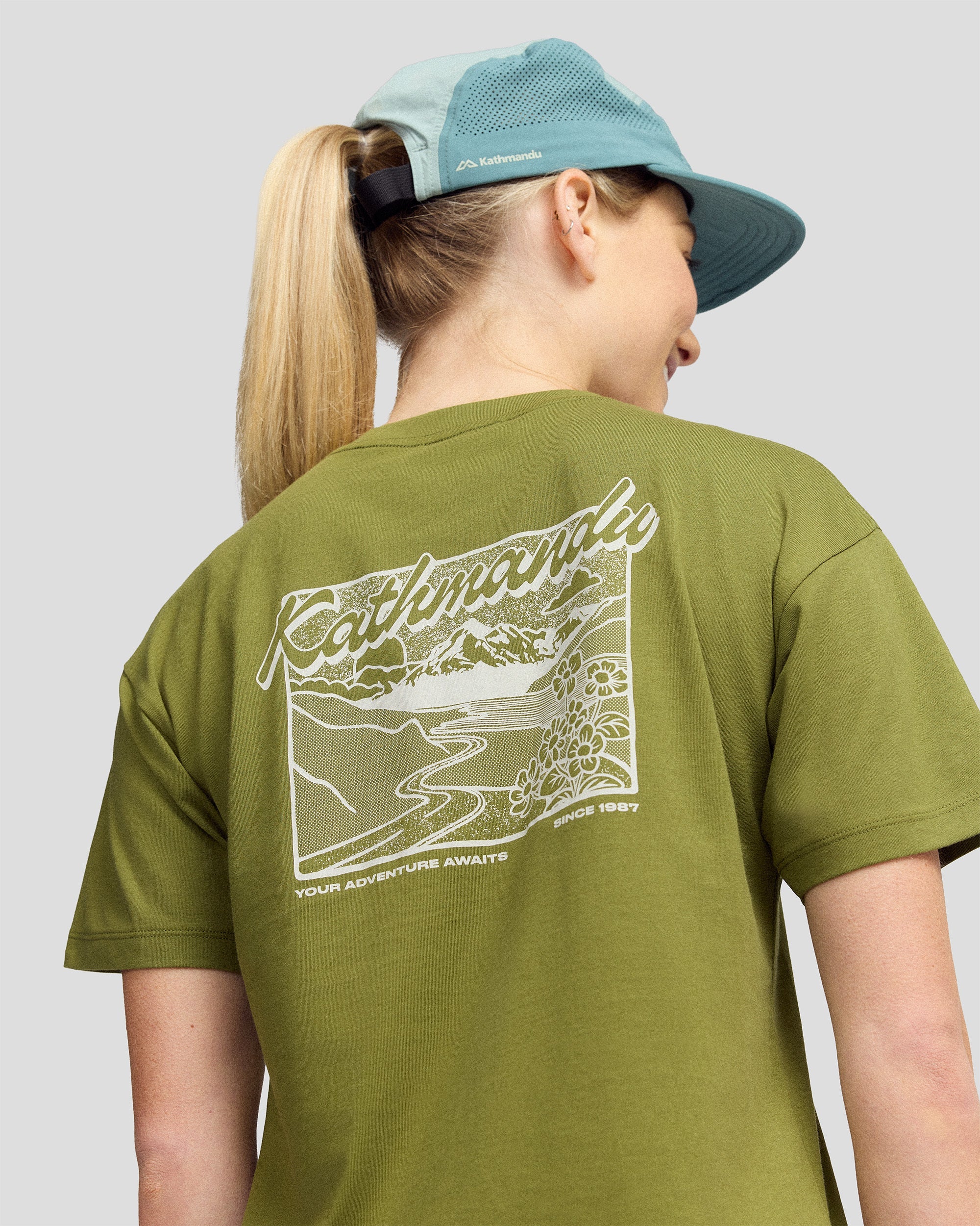 Women’s River Organic Cotton T-shirt  -  Dark Fern - Image 7