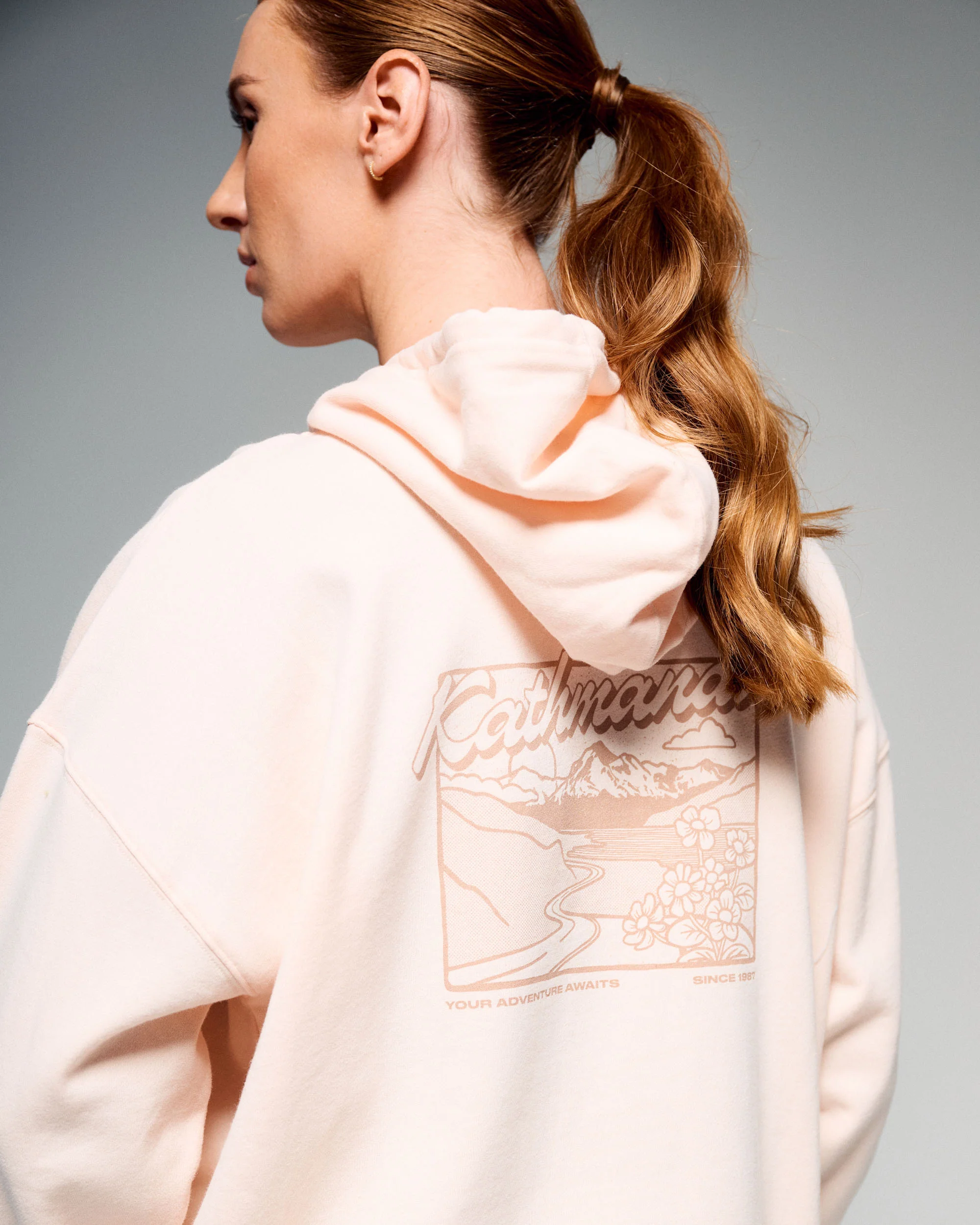 Women’s River Relaxed Hoodie  -  Peachy - Image 3