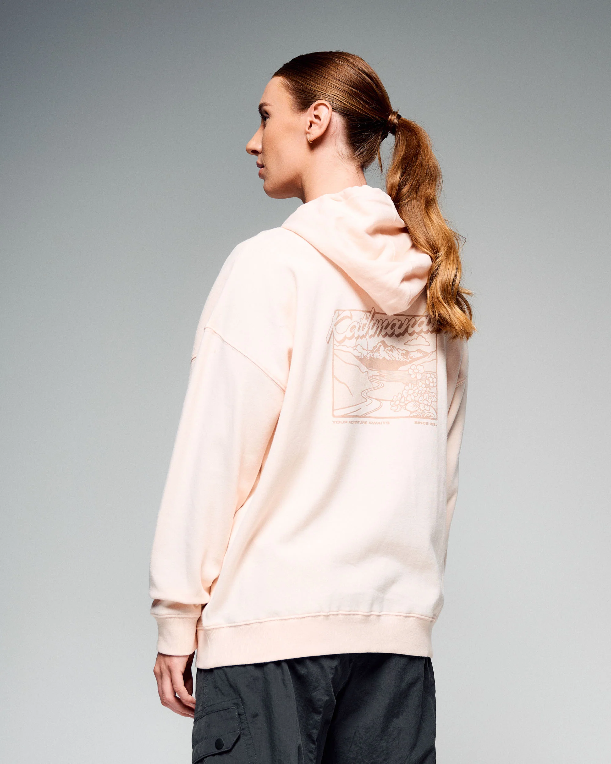 Women’s River Relaxed Hoodie  -  Peachy - Image 4