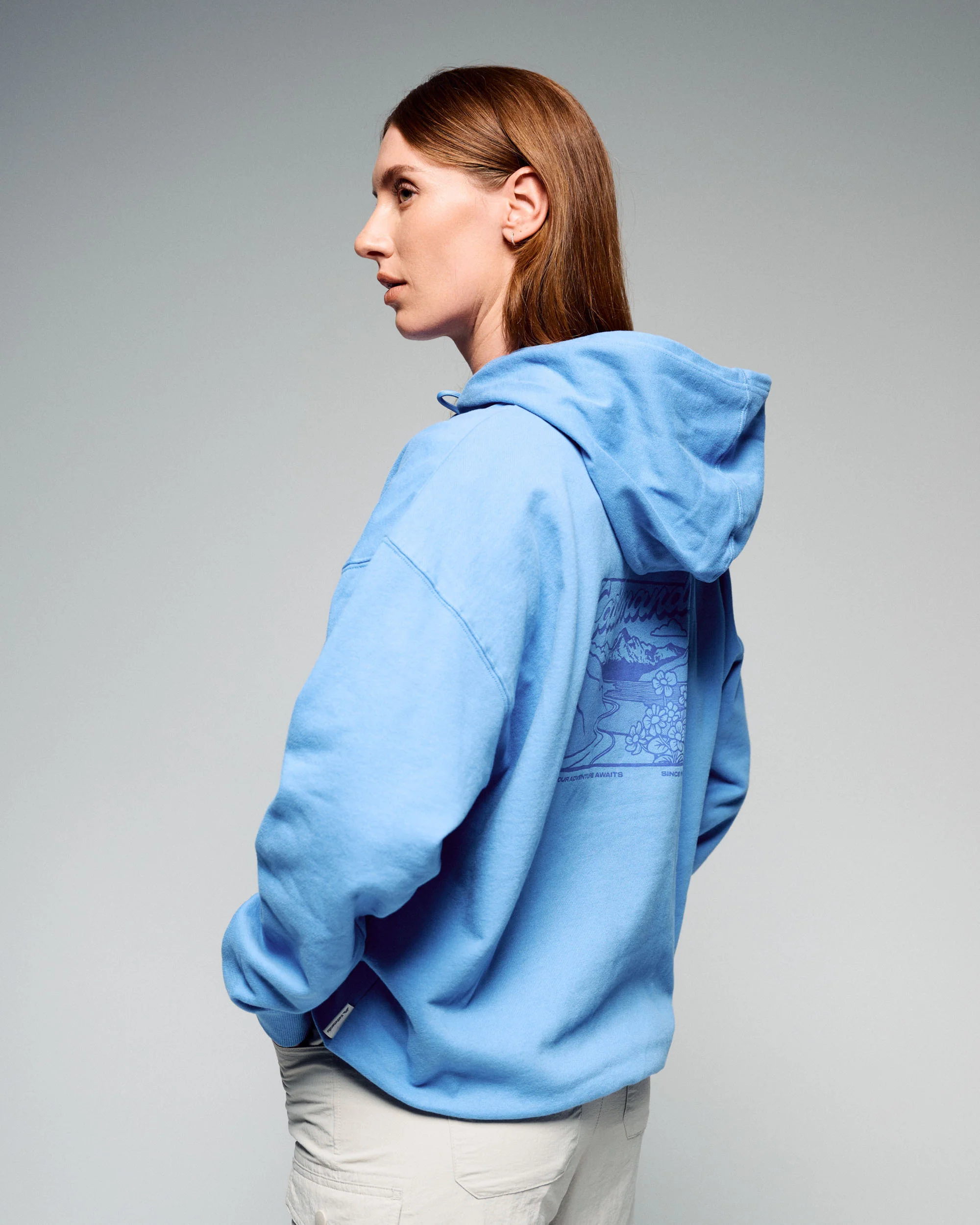 Women’s River Relaxed Hoodie - Washed Peri - Image 4