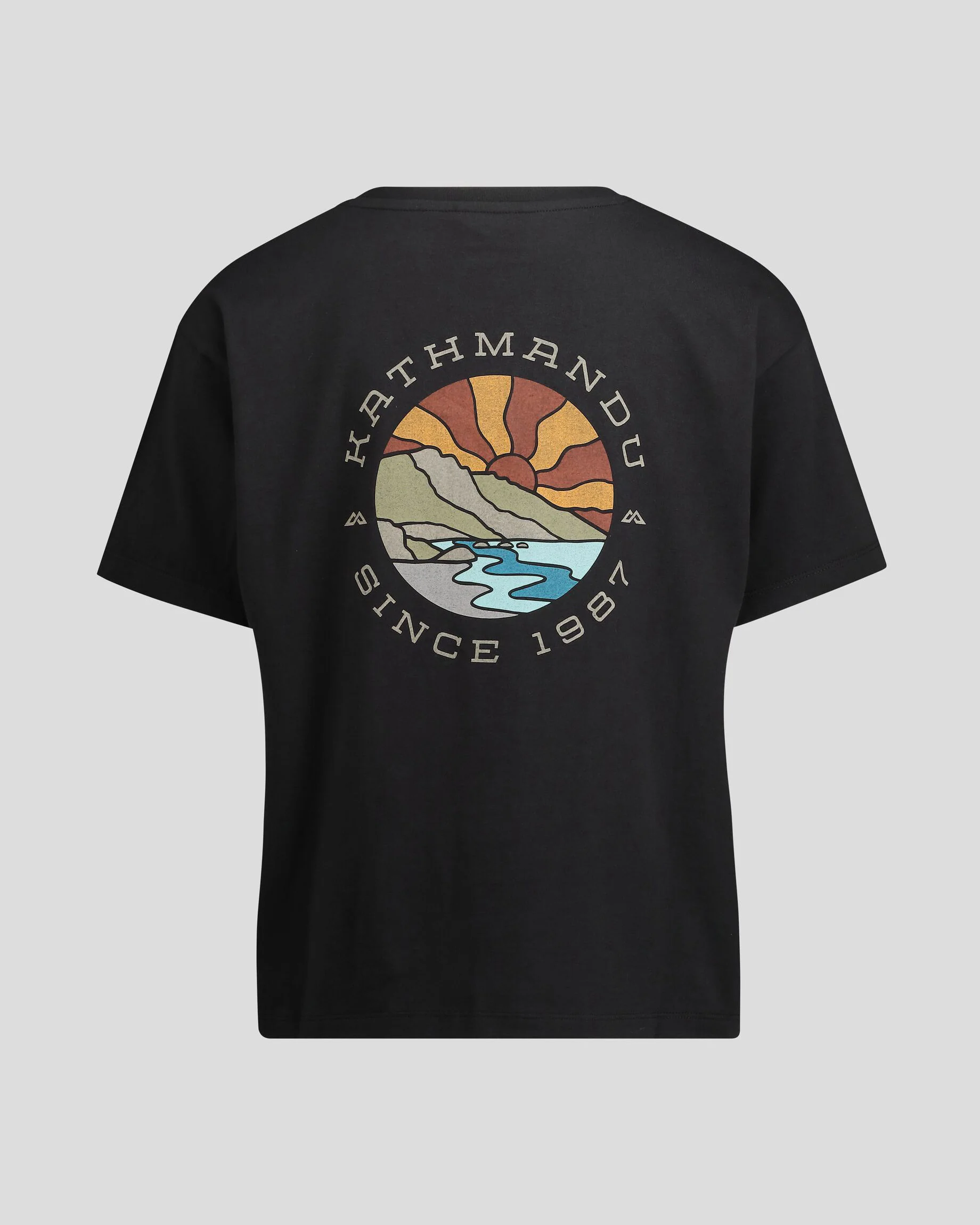 Women's Kathmandu Logo Sunburst Organic Cotton T-shirt - Black - Image 5