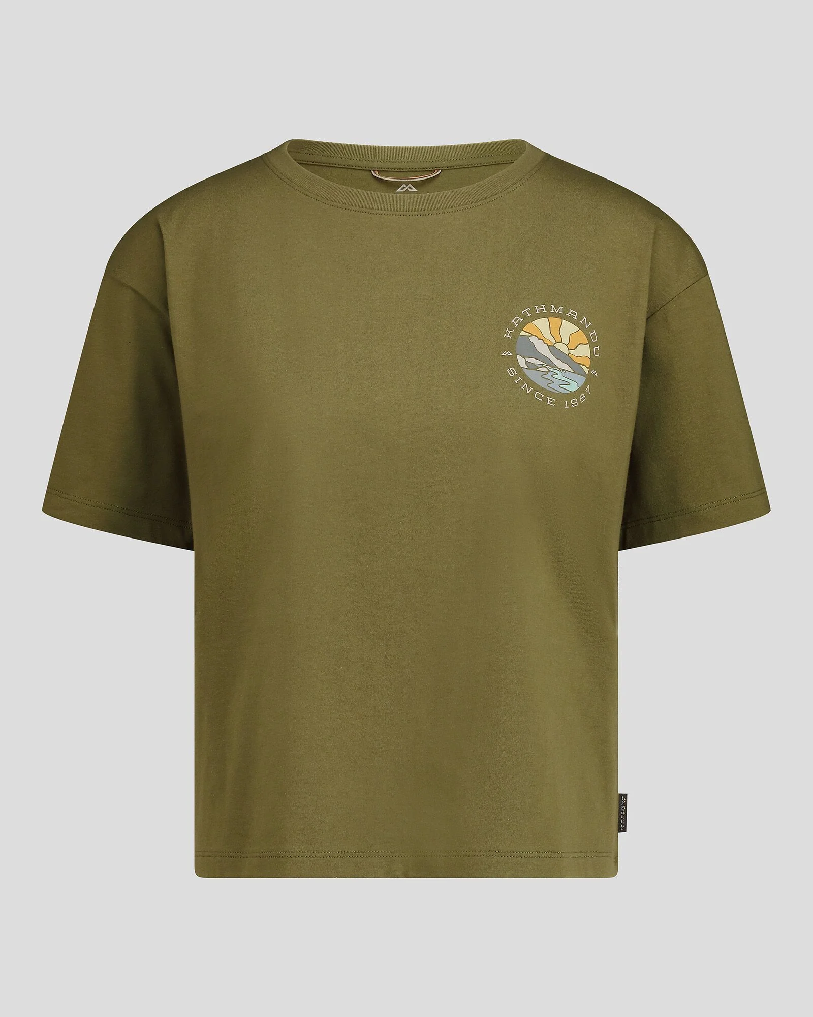 Women's Kathmandu Logo Sunburst Organic Cotton T-shirt - Dark Fern - Image 4