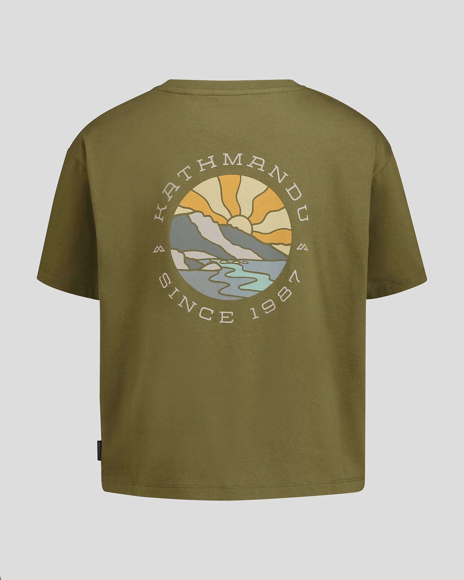 Women's Kathmandu Logo Sunburst Organic Cotton T-shirt - Dark Fern - Image 5