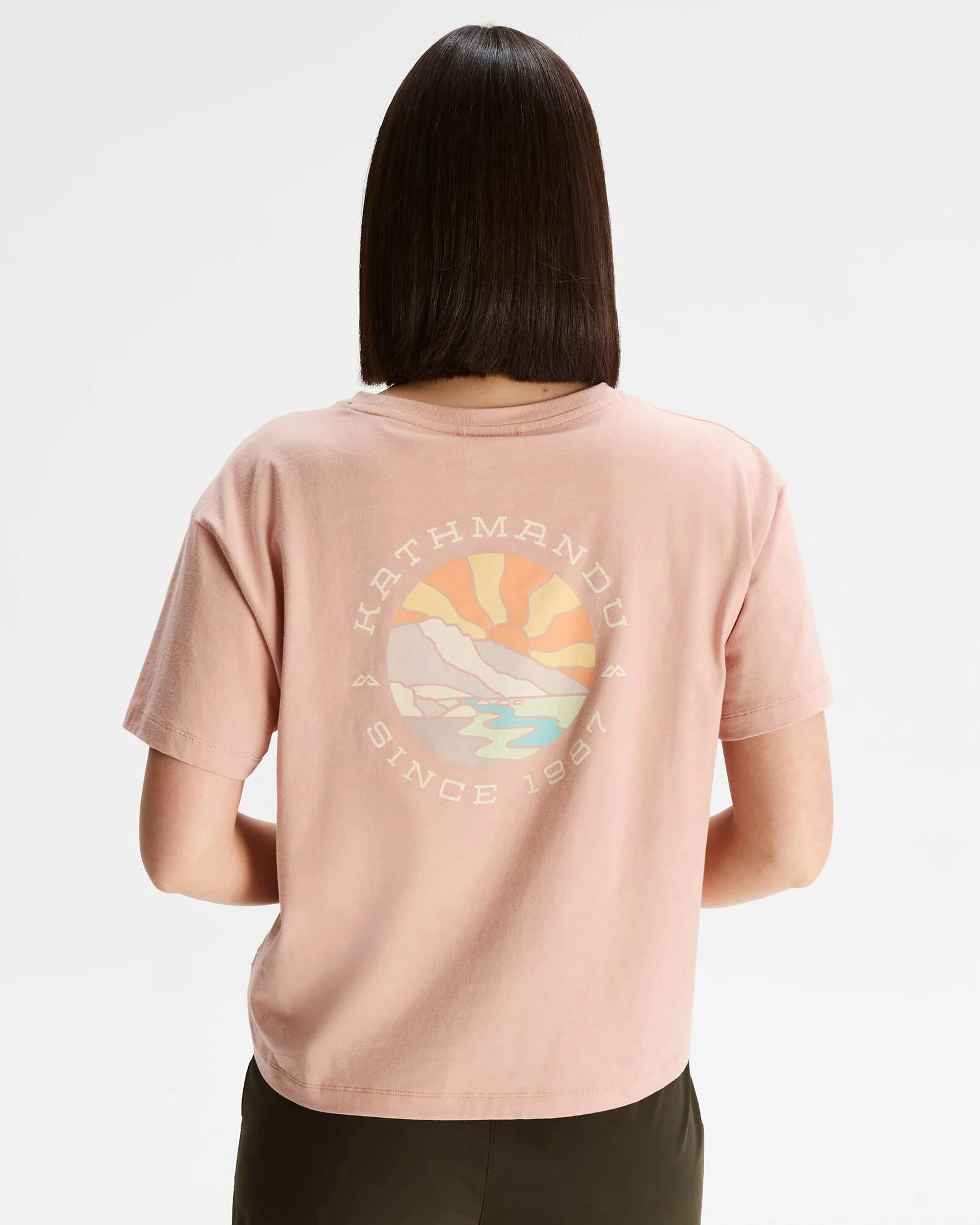 Women's Kathmandu Logo Sunburst Organic Cotton T-shirt - Mineral - Image 3