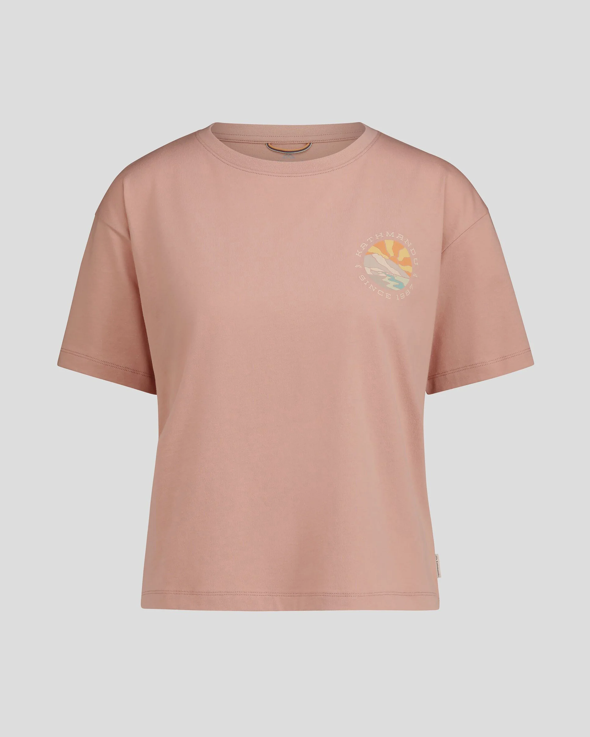 Women's Kathmandu Logo Sunburst Organic Cotton T-shirt - Mineral - Image 4
