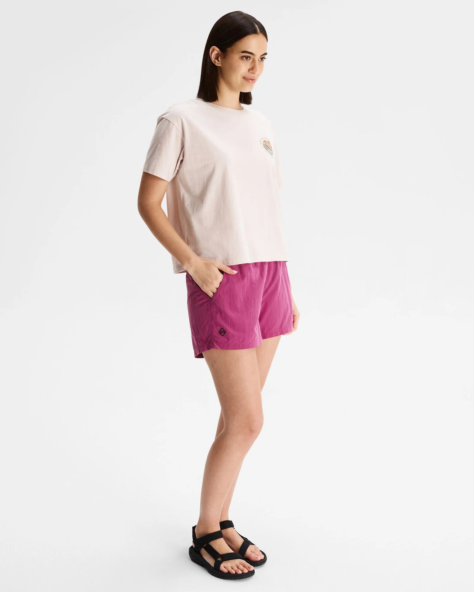 Women's Kathmandu Logo Sunburst Organic Cotton T-shirt - Shroom - Image 2