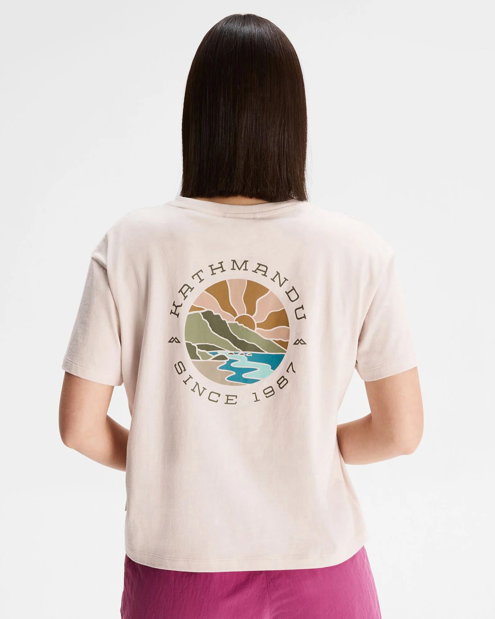 Women's Kathmandu Logo Sunburst Organic Cotton T-shirt - Shroom - Image 3