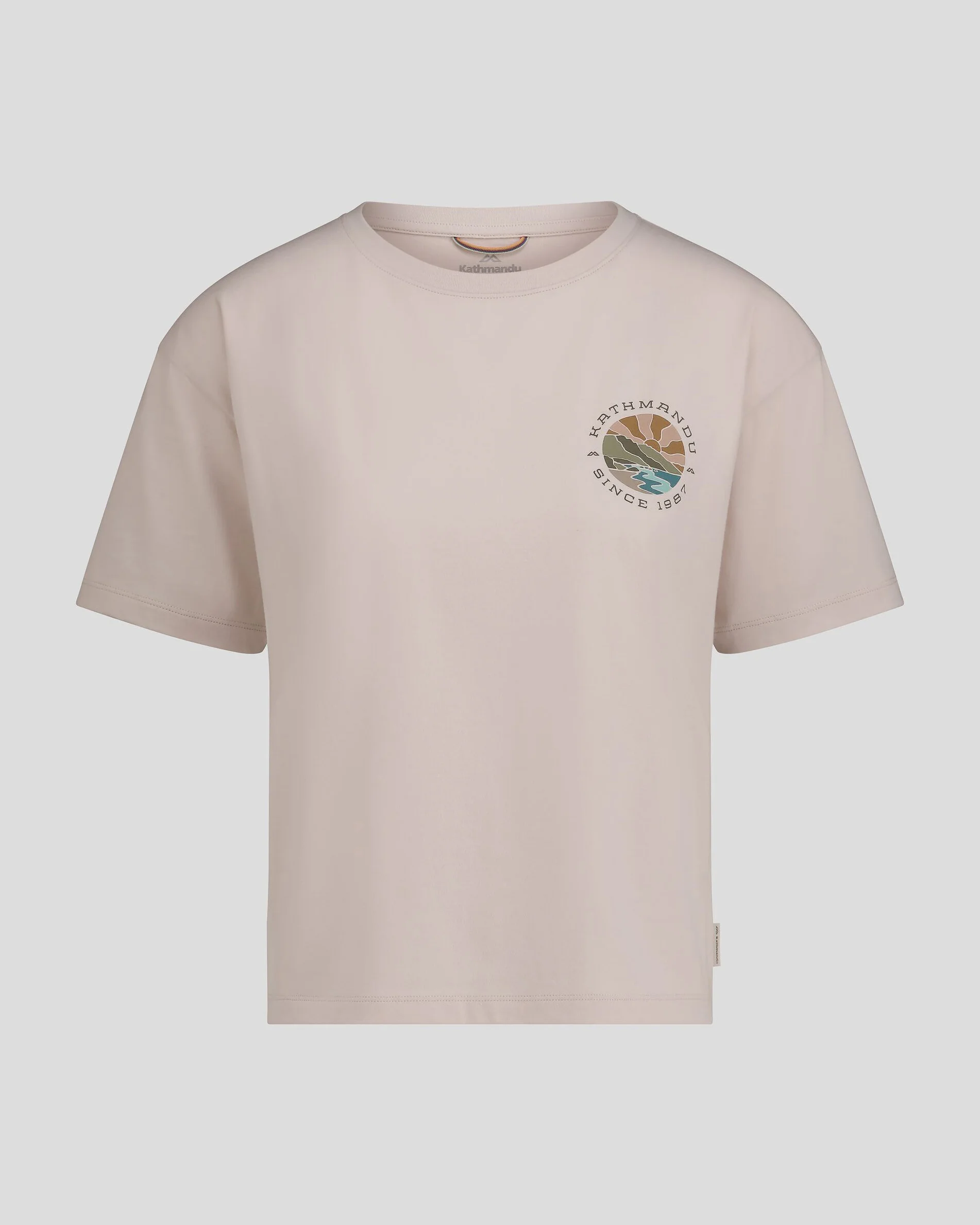 Women's Kathmandu Logo Sunburst Organic Cotton T-shirt - Shroom - Image 4
