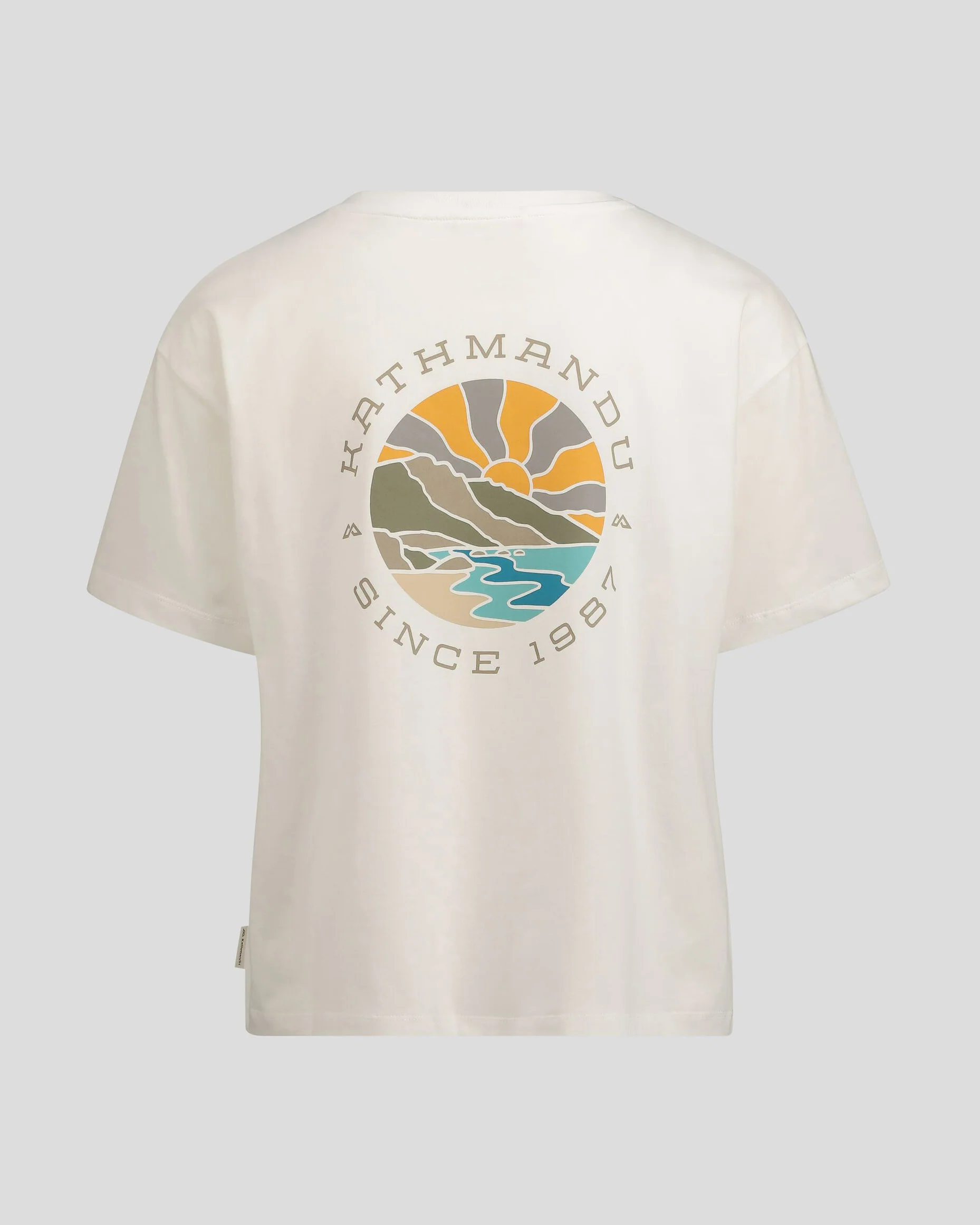 Women's Kathmandu Logo Sunburst Organic Cotton T-shirt - White - Image 6