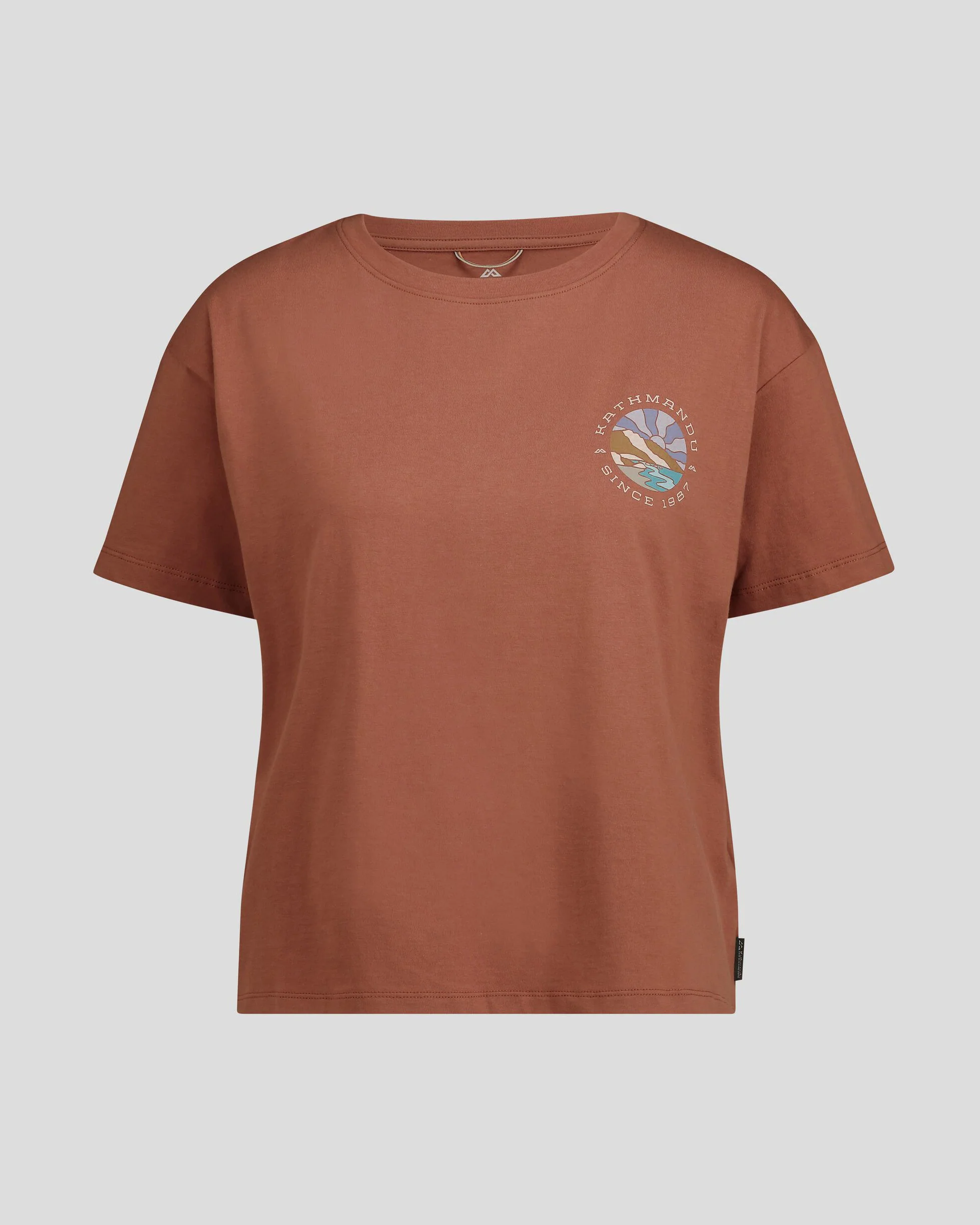 Women's Kathmandu Logo Sunburst Organic Cotton T-shirt - Woodsy - Image 2