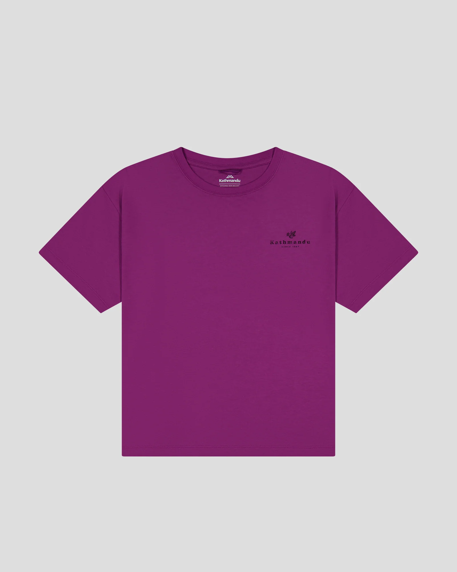 Women’s Trail Treasure Organic Cotton T-Shirt - Washed Berry - Image 4