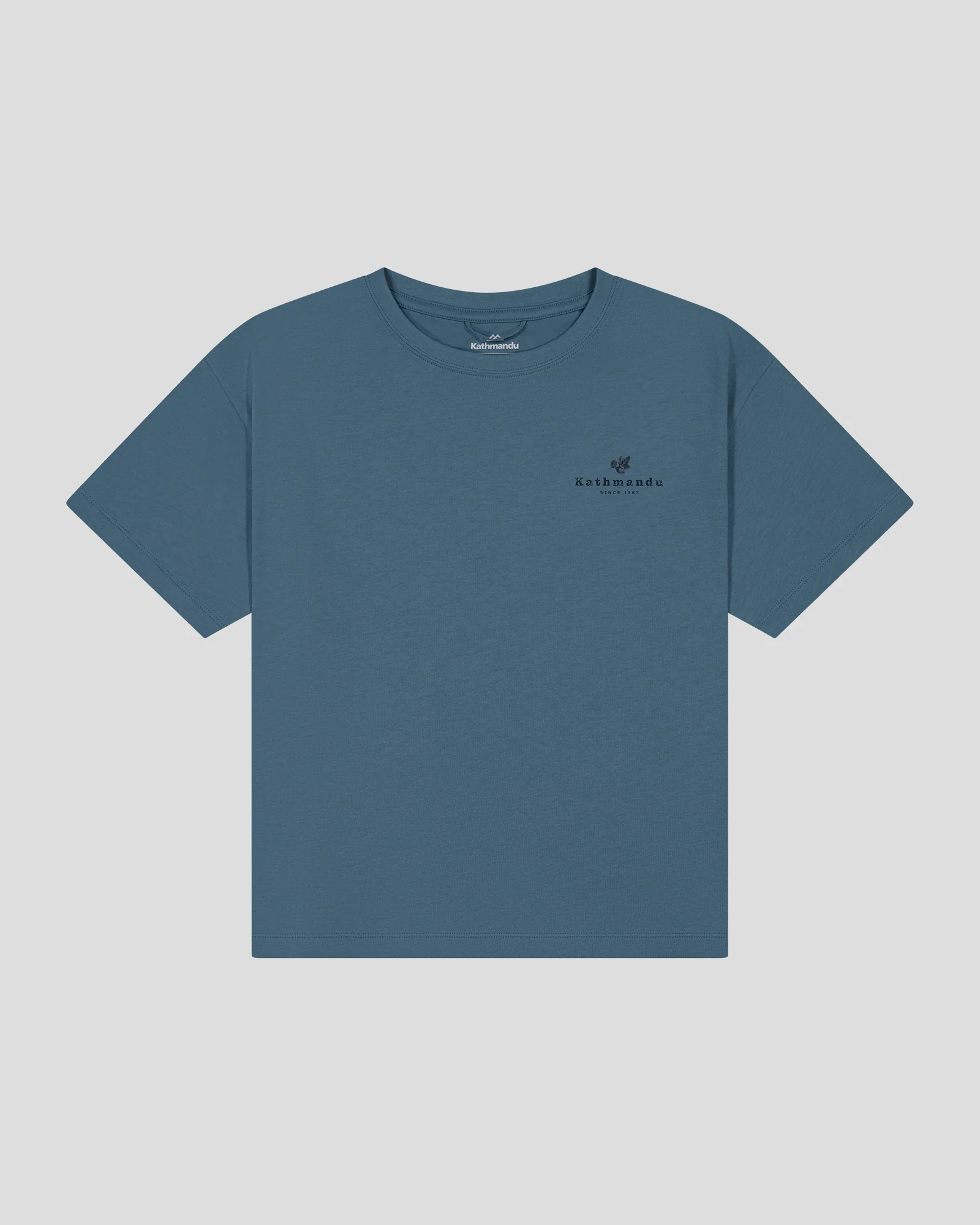 Women’s Trail Treasure Organic Cotton T - shirt - Washed Blue - Image 5