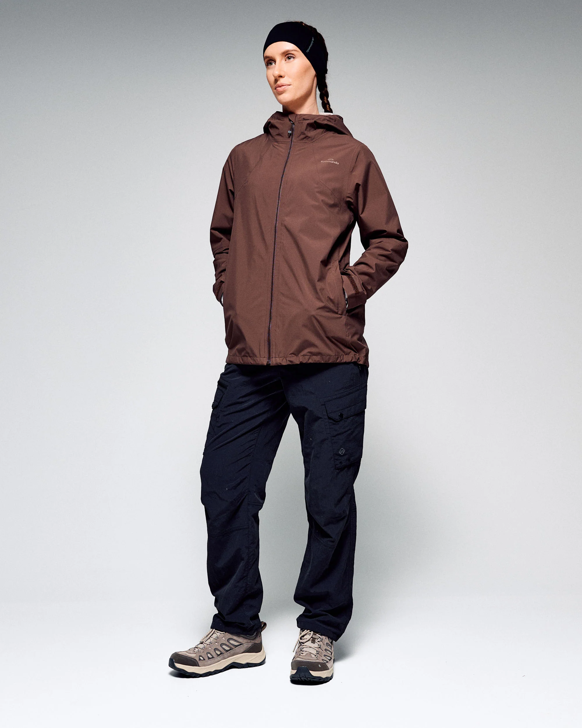 Women's Trailhead 3in1 Rain Hooded Jacket -  Dark Taupe/Shroom - Image 4