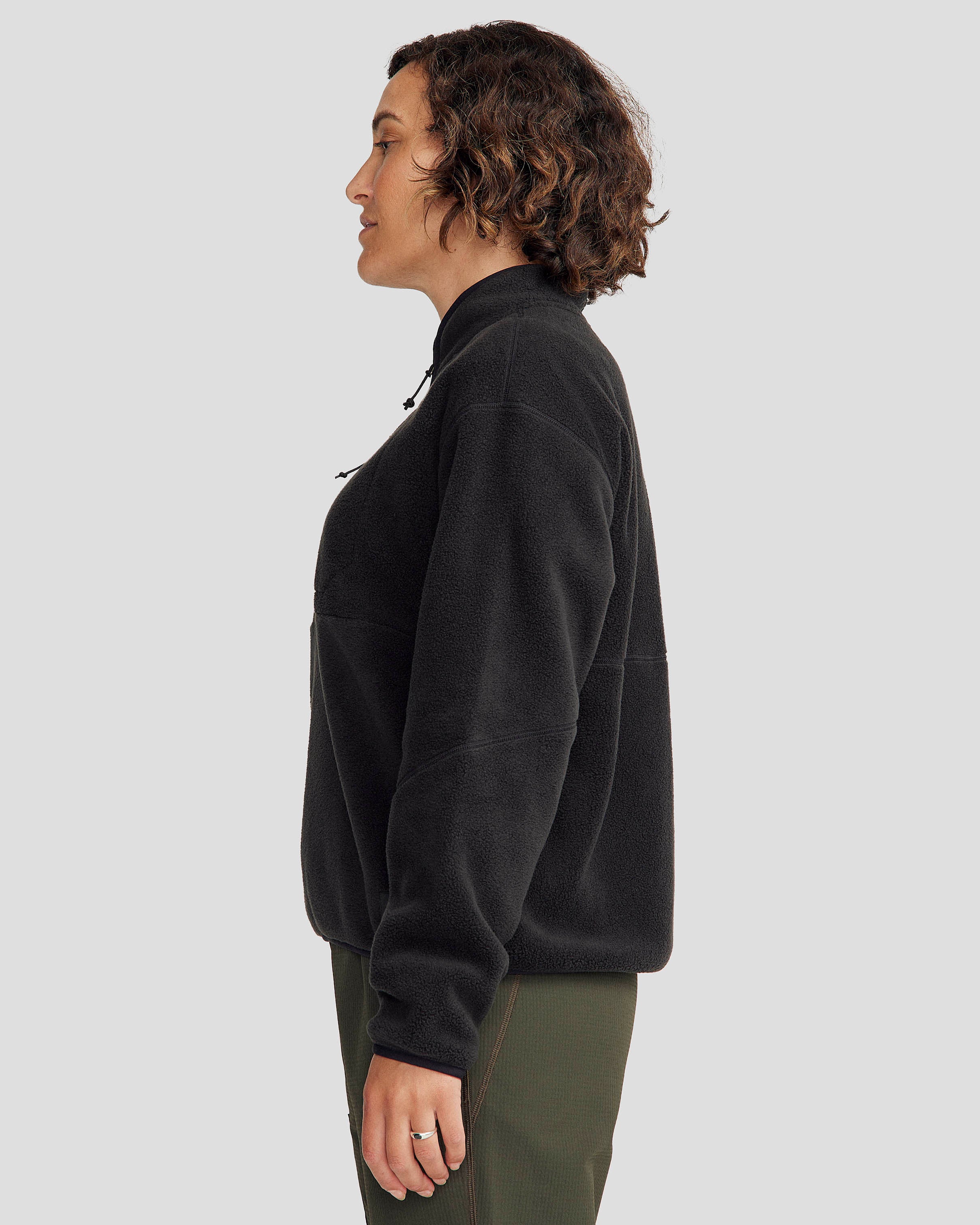 Women's Trailhead Fleece 1/4 Zip Pullover - Black Stingray - Image 3