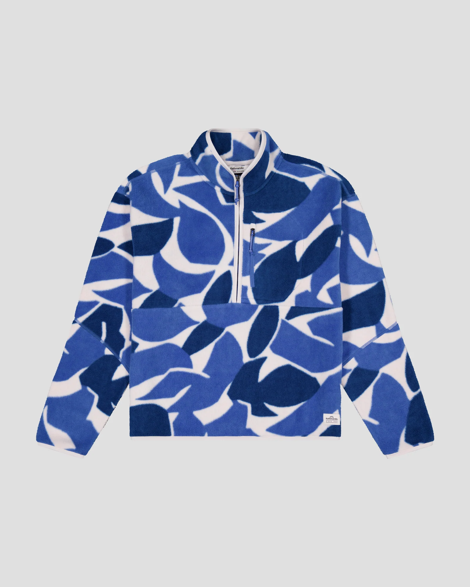 Wmns Trailhead Fleece 1/4 Zip Pullover - Dark Peri Forest Floor Print - Image 5