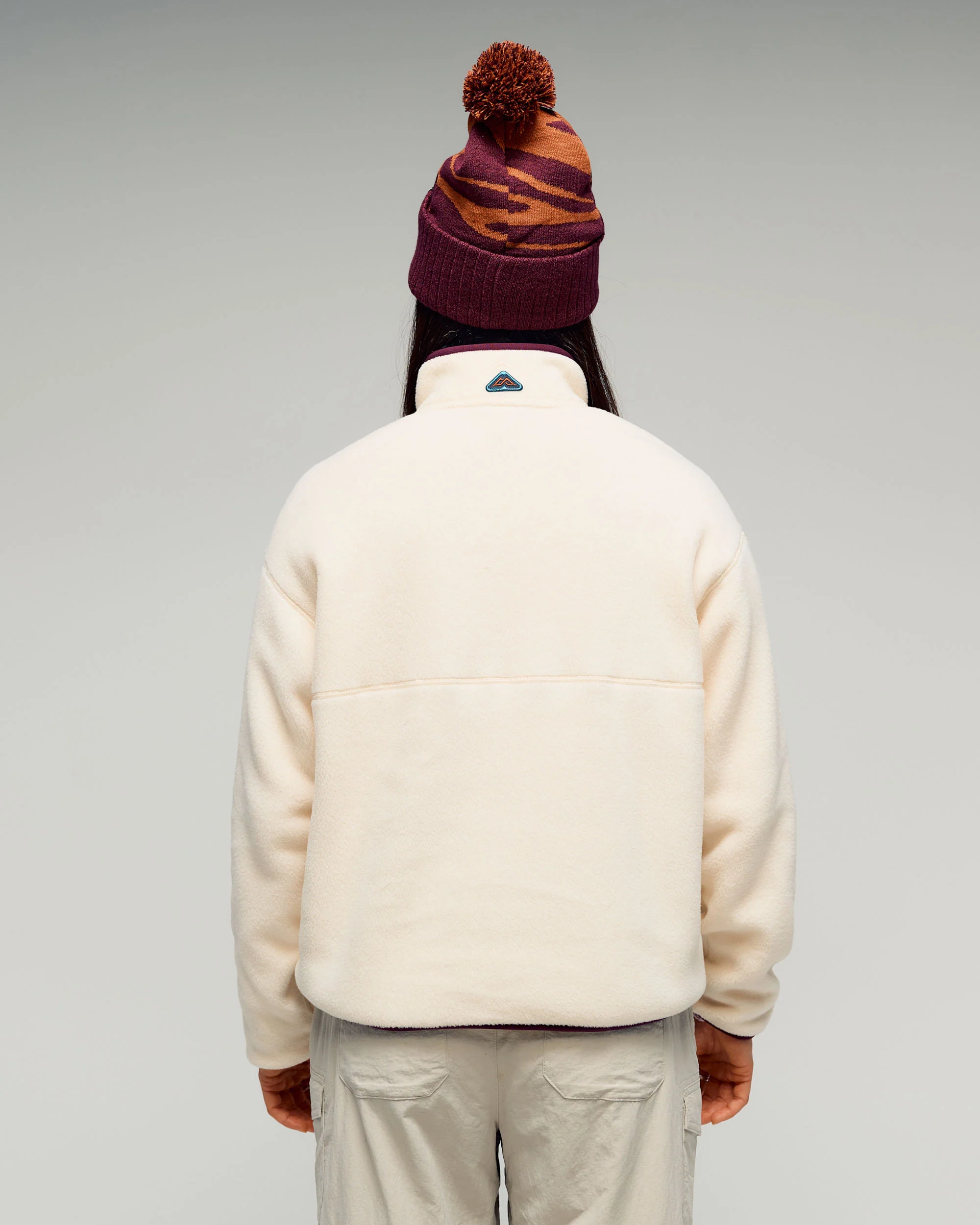Women's Trailhead Fleece Heritage Pullover - Natural/Mulberry - Image 3