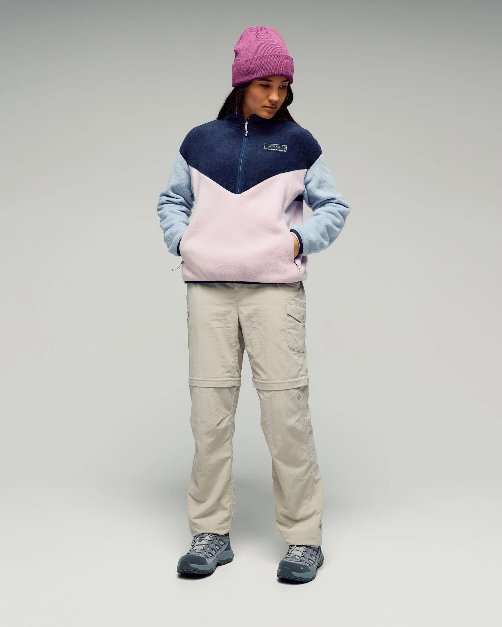 Women's Trailhead Fleece Heritage Pullover - Tech Blue/Stardust/Pure Navy - Image 2