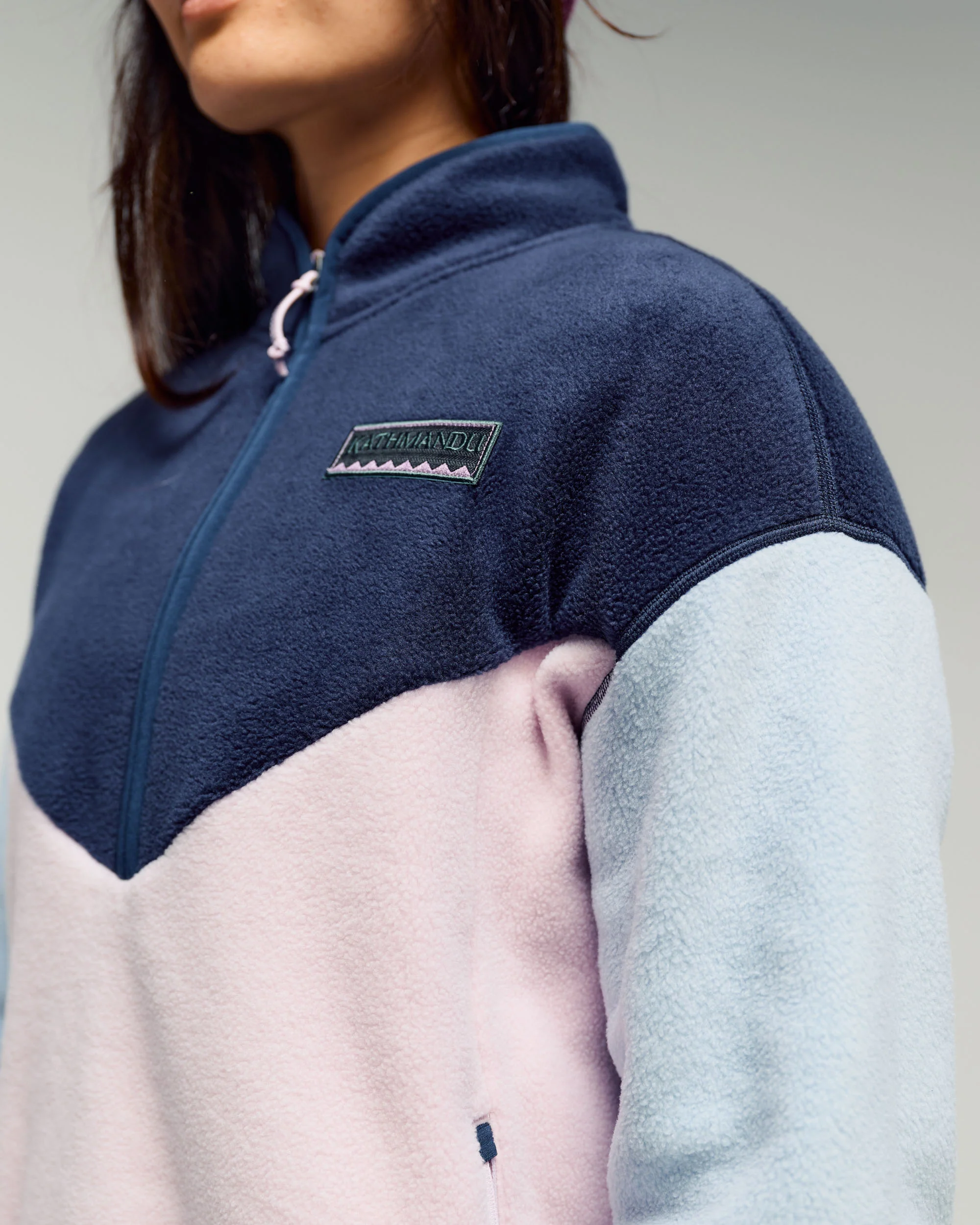 Women's Trailhead Fleece Heritage Pullover - Tech Blue/Stardust/Pure Navy - Image 4