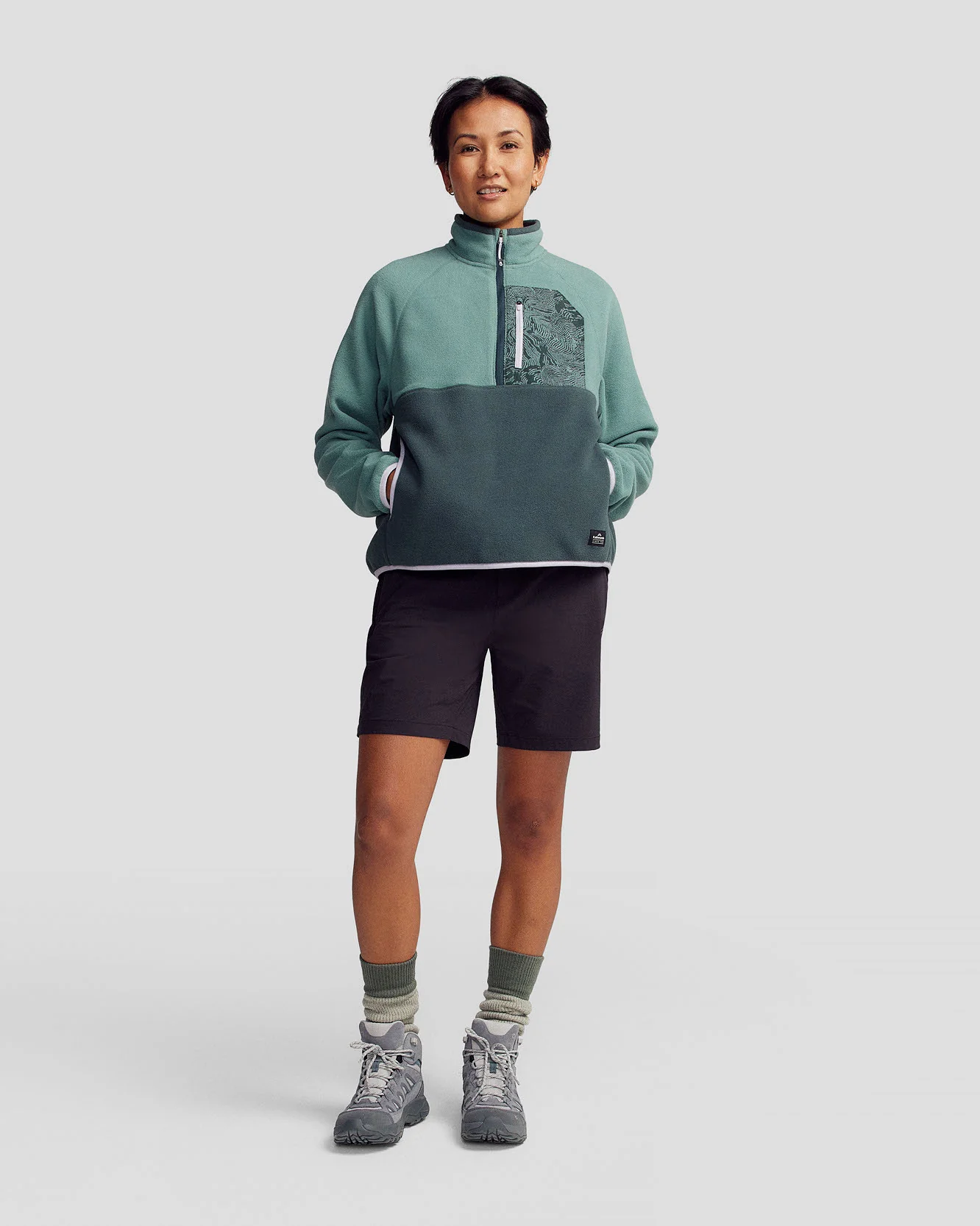 Women’s Trailhead Fleece Lightweight Pullover  -  Light Forest/Deep Forest - Image 2