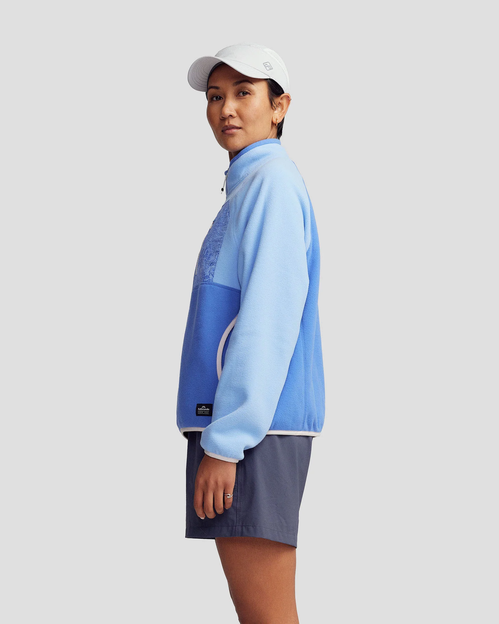 Women’s Trailhead Fleece Lightweight Pullover  -  Peri/Dark Peri - Image 3