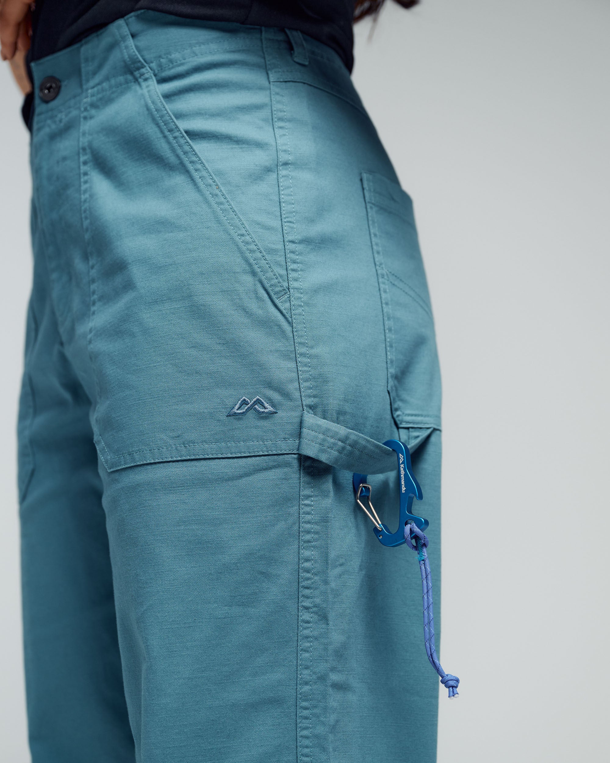 Women’s Weekend Cotton Pants  -  Washed Blue - Image 5