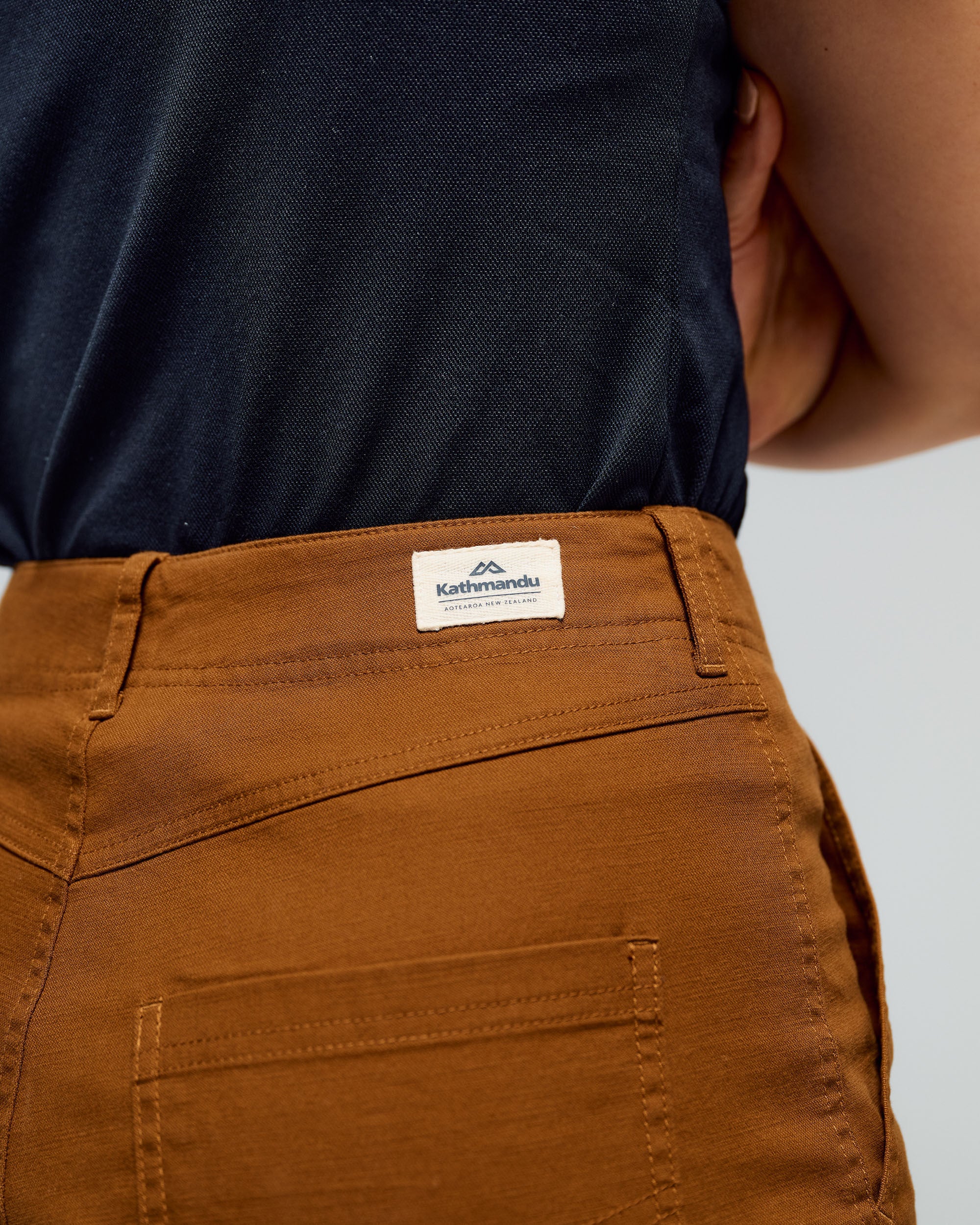 Women’s Weekend Cotton Shorts  -  Bark - Image 4