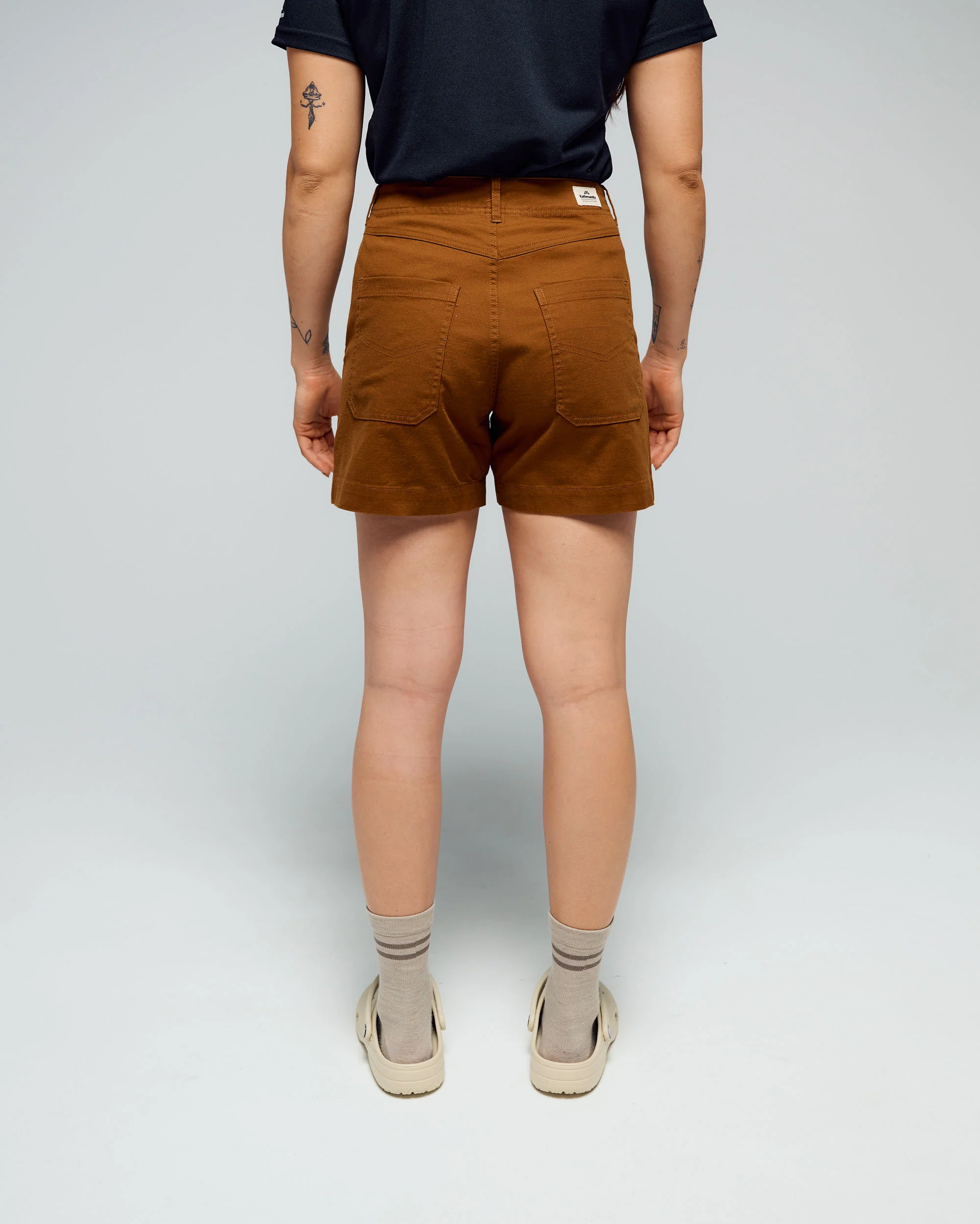 Women’s Weekend Cotton Shorts  -  Bark - Image 5
