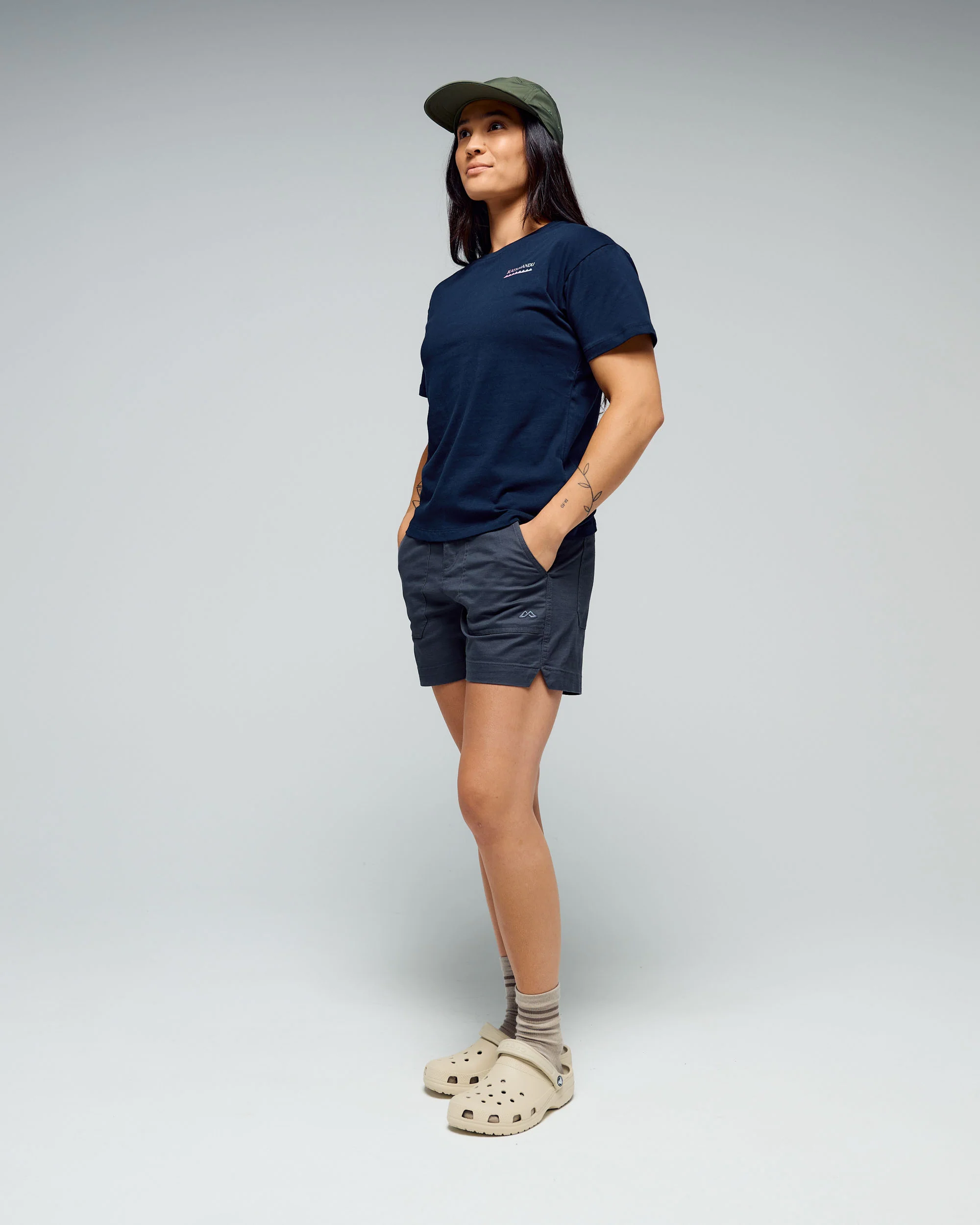 Women’s Weekend Cotton Shorts  -  Shale - Image 2