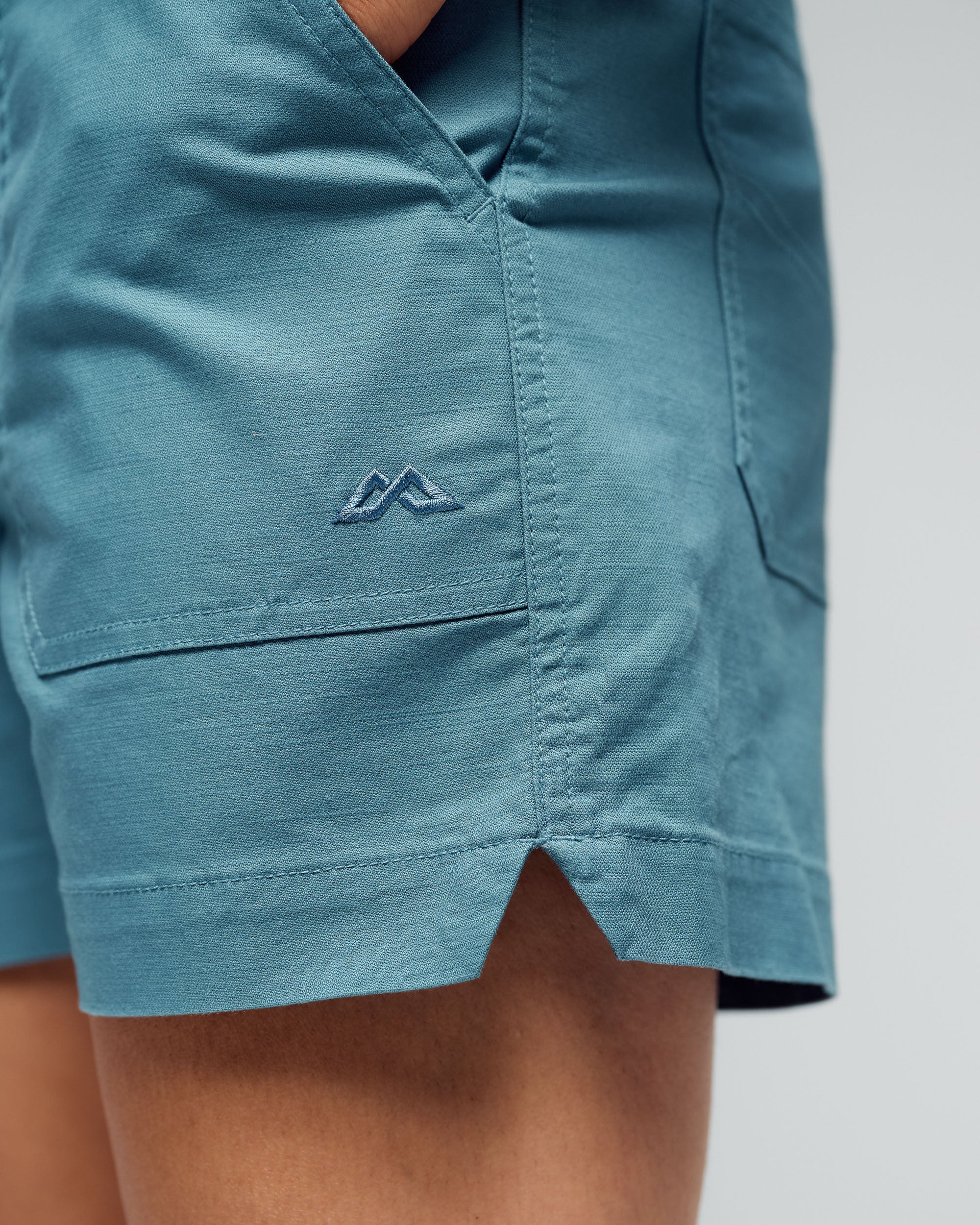 Women’s Weekend Cotton Shorts  -  Washed Blue - Image 5