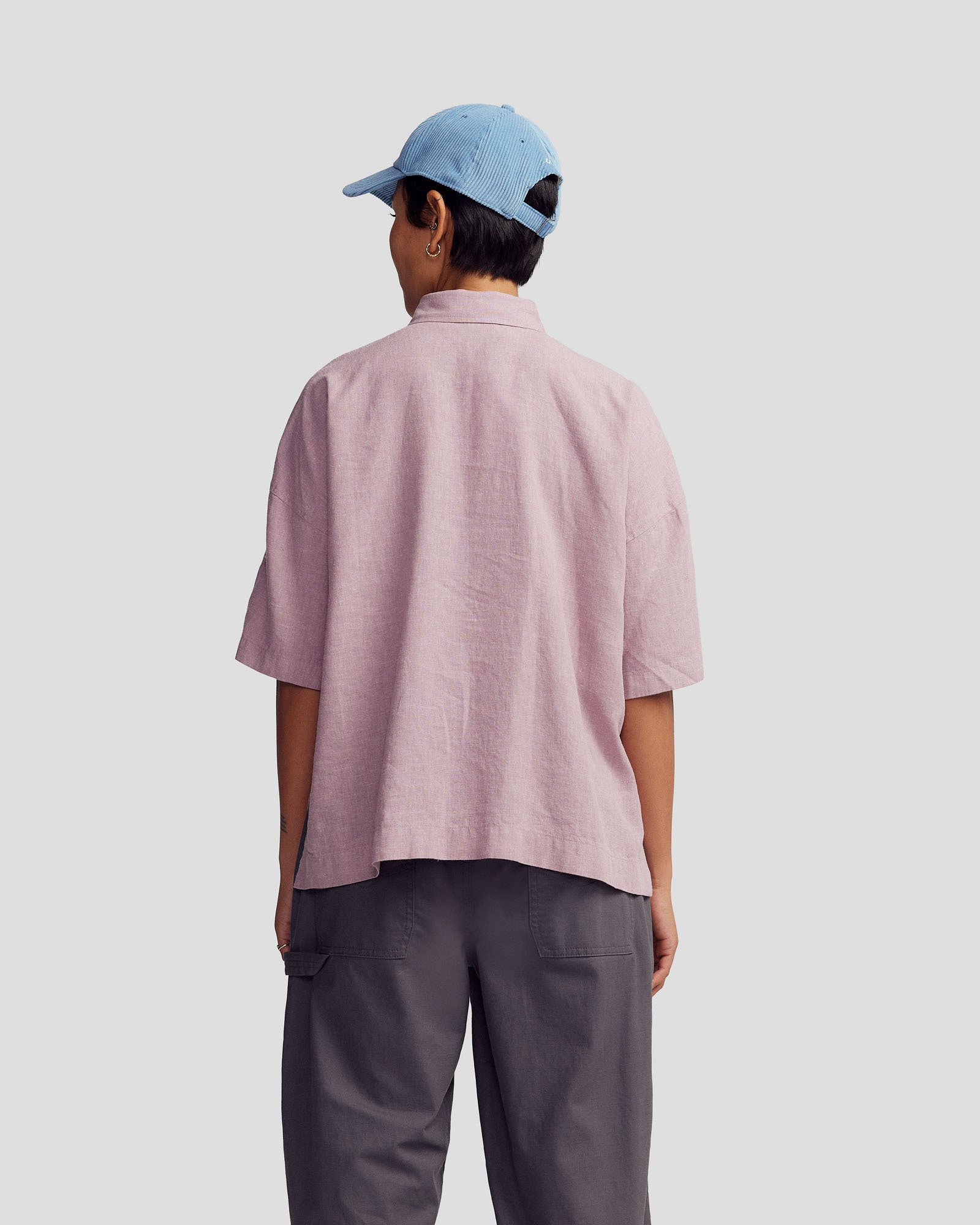 Women’s Weekend Natural Short Sleeve Shirt -  Thistle Chambray - Image 4