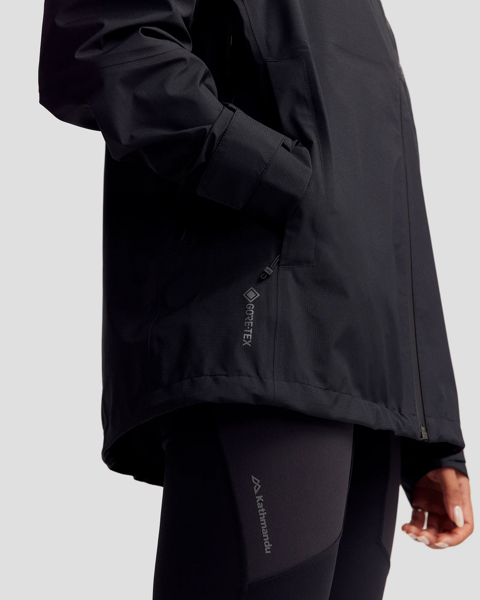 Women’s Ridge 3L GORE-TEX Rain Jacket - Black Stingray - Image 9