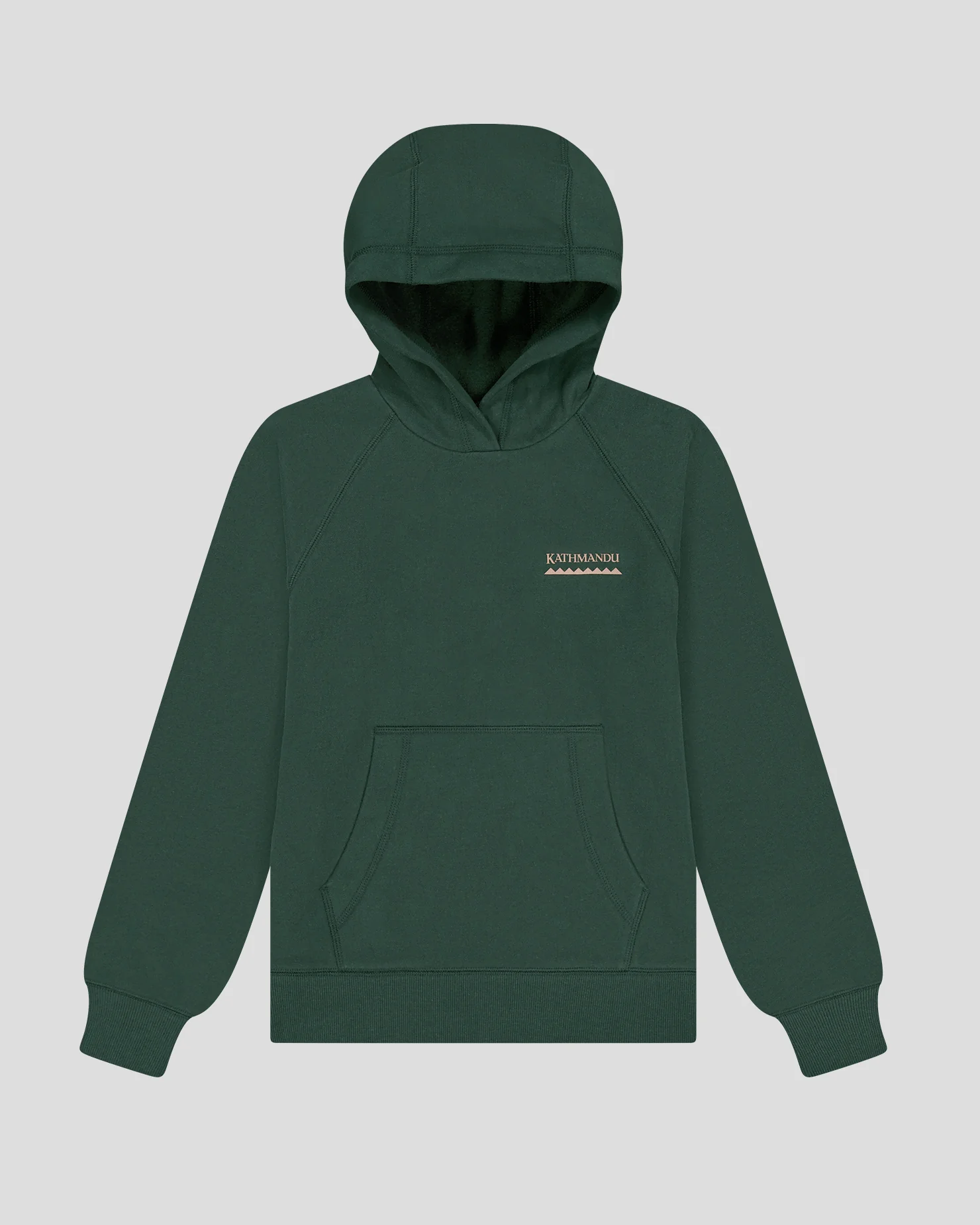 Youth Heritage Logo Brushed Hoodie - Deep Forest - Image 5