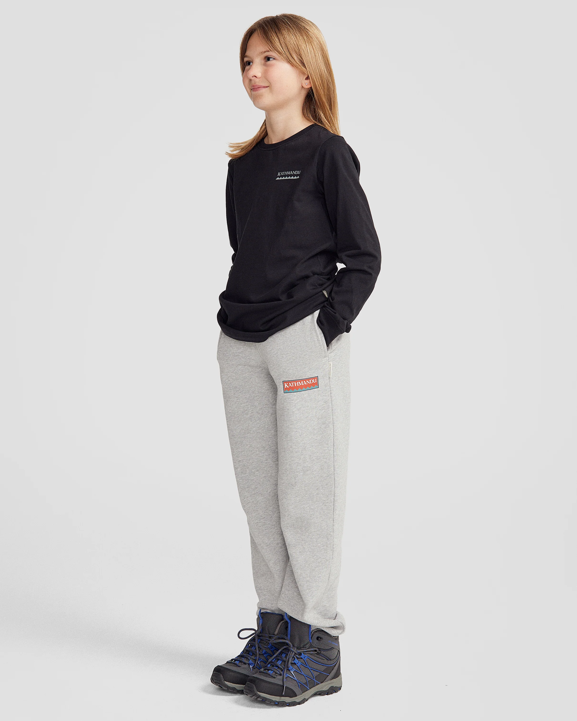 Youth Heritage Organic Cotton Long Sleeve T-shirt - Black Stingray - Image 2