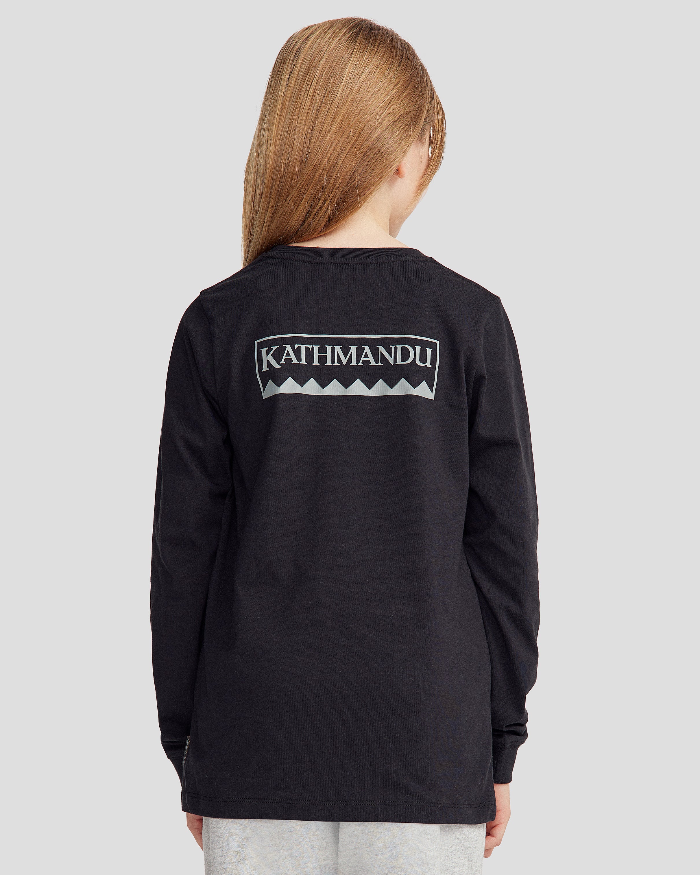 Youth Heritage Organic Cotton Long Sleeve T-shirt - Black Stingray - Image 3